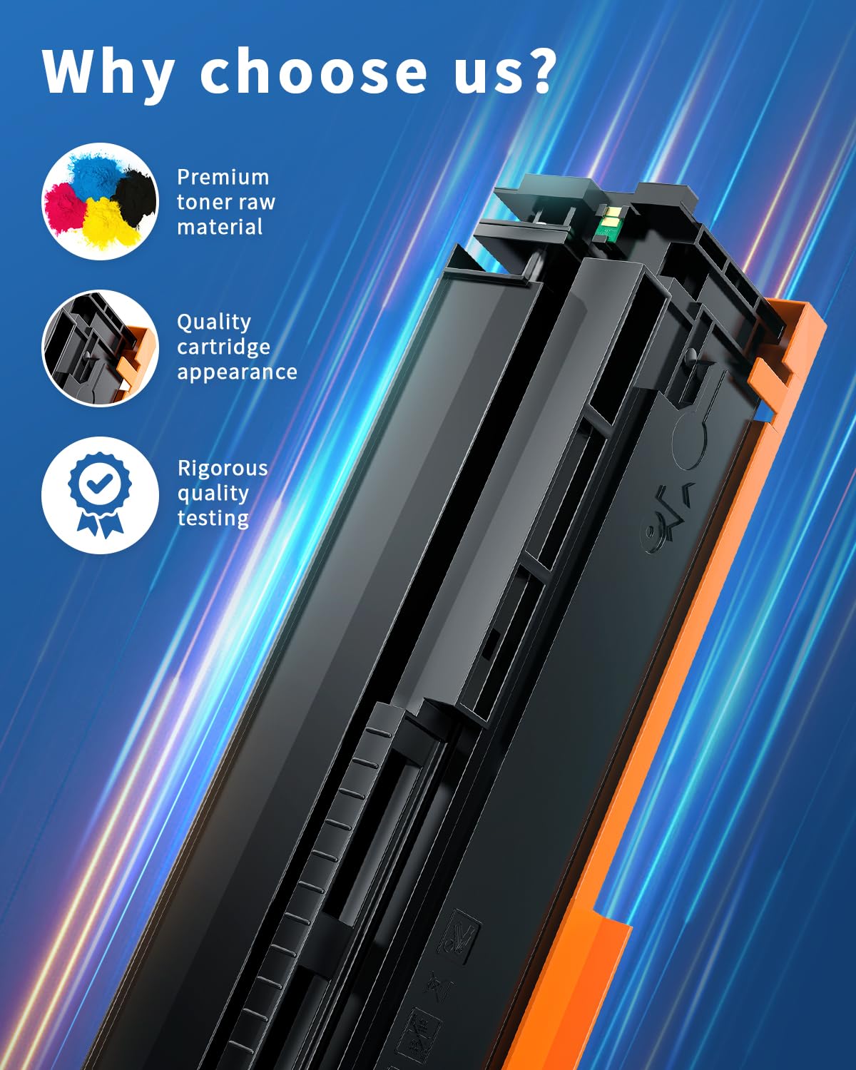 colorfly Toner 415A compatibile con HP 415A 415X (con chip) per HP 415A Toner per MFP M479fdw Toner HP Color Laserjet Pro MFP M479fnw M479fdw M479dw M479fnw M479fdn M454dw M454dn, confezione da 4dn