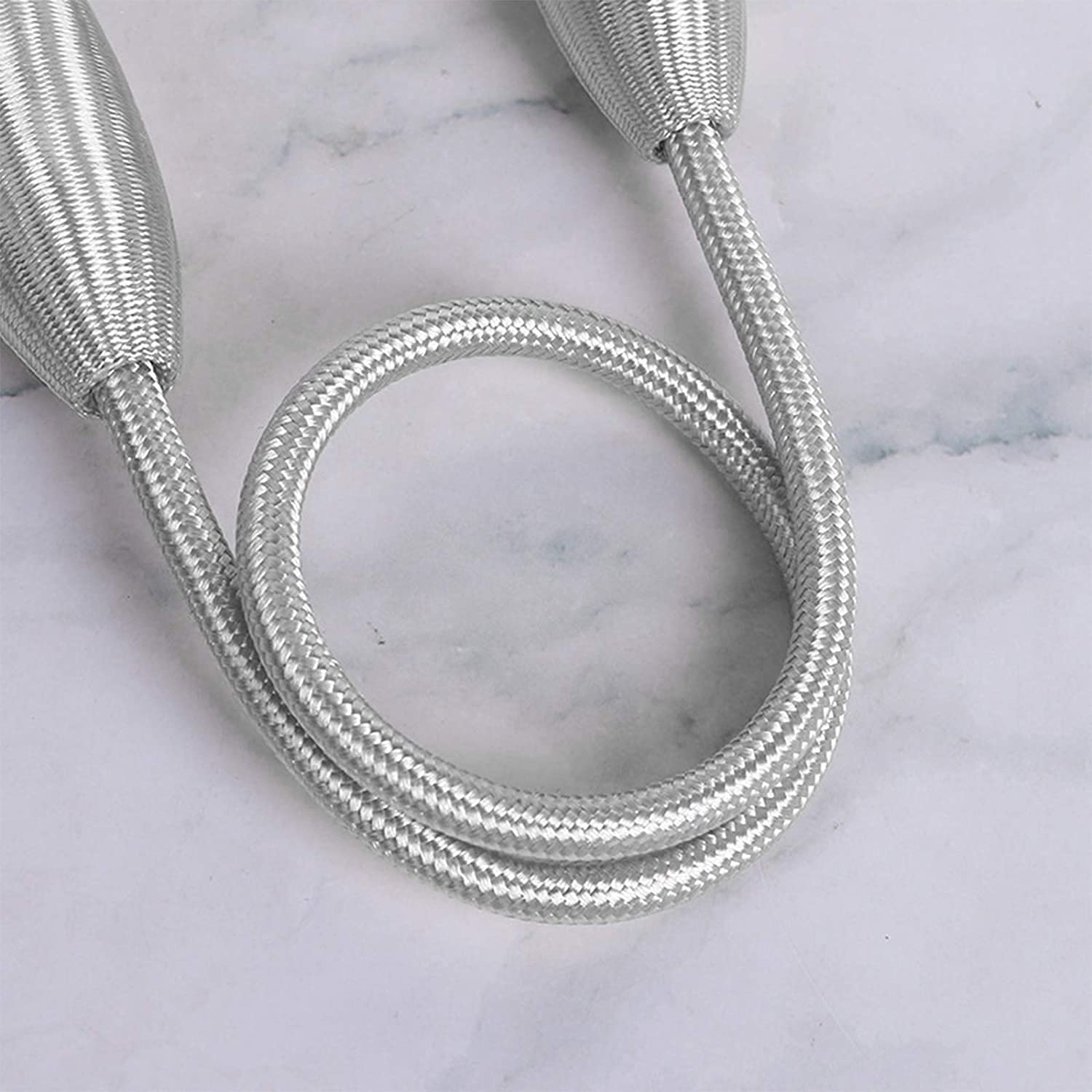 Fenstervorhang-Raffhalter-Clips, 4er-Pack Gardinen-Krawatten-Clips, kompakte geflochtene Seile, Starke Magnetbänder, geeignet für Zuhause