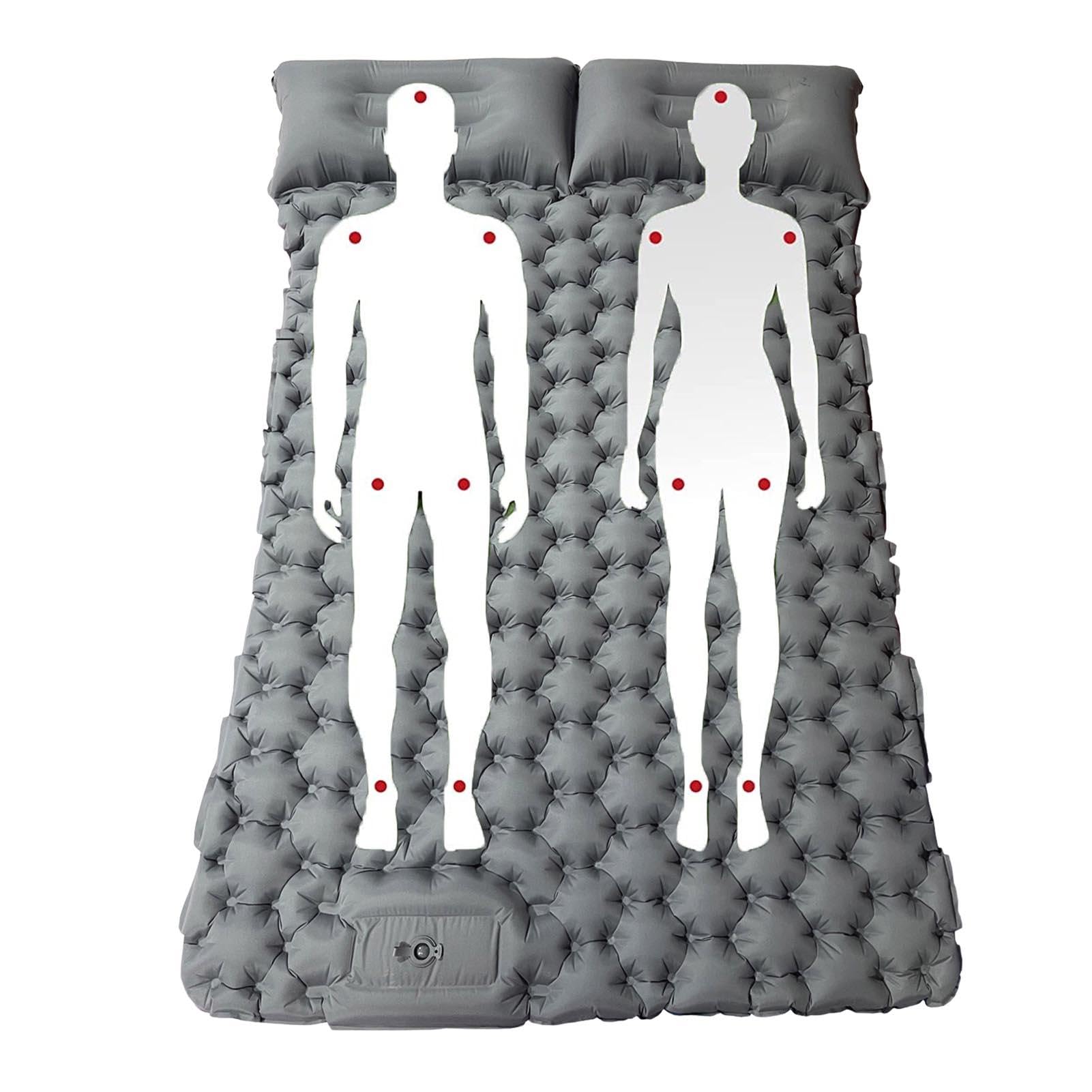 Generisch Materasso gonfiabile, materasso gonfiabile, materasso gonfiabile, materasso ad aria, da viaggio, con cuscino e pompa integrata, letto gonfiabile, portatile, pieghevole