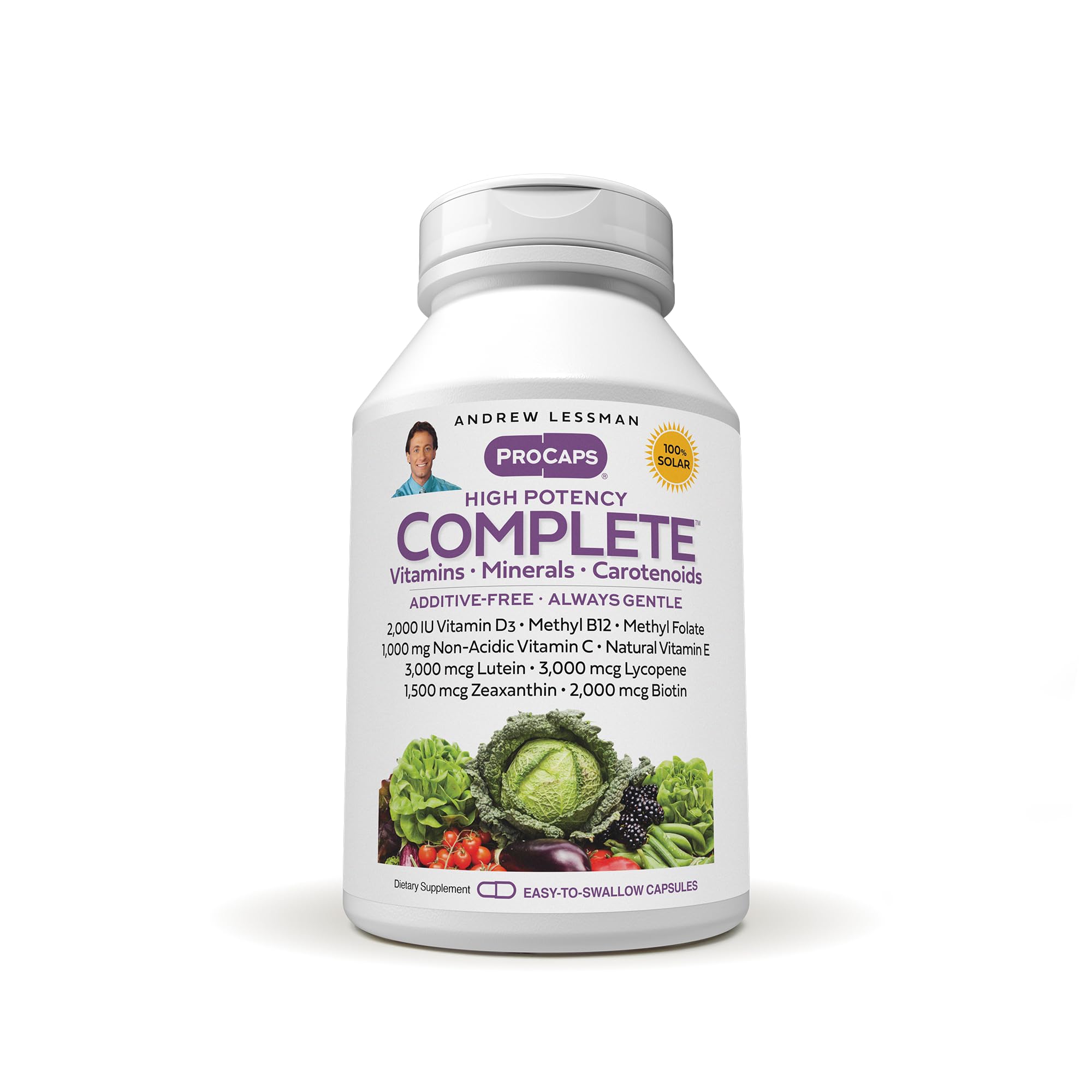 ANDREW LESSMAN Multivitamin - Complete 150 Capsules - High Potencies of 30+ Nutrients, Essential Vitamins, Minerals, Carotenoids. Small Easy-to-Swallow. No Binders, No Fillers, No Additives