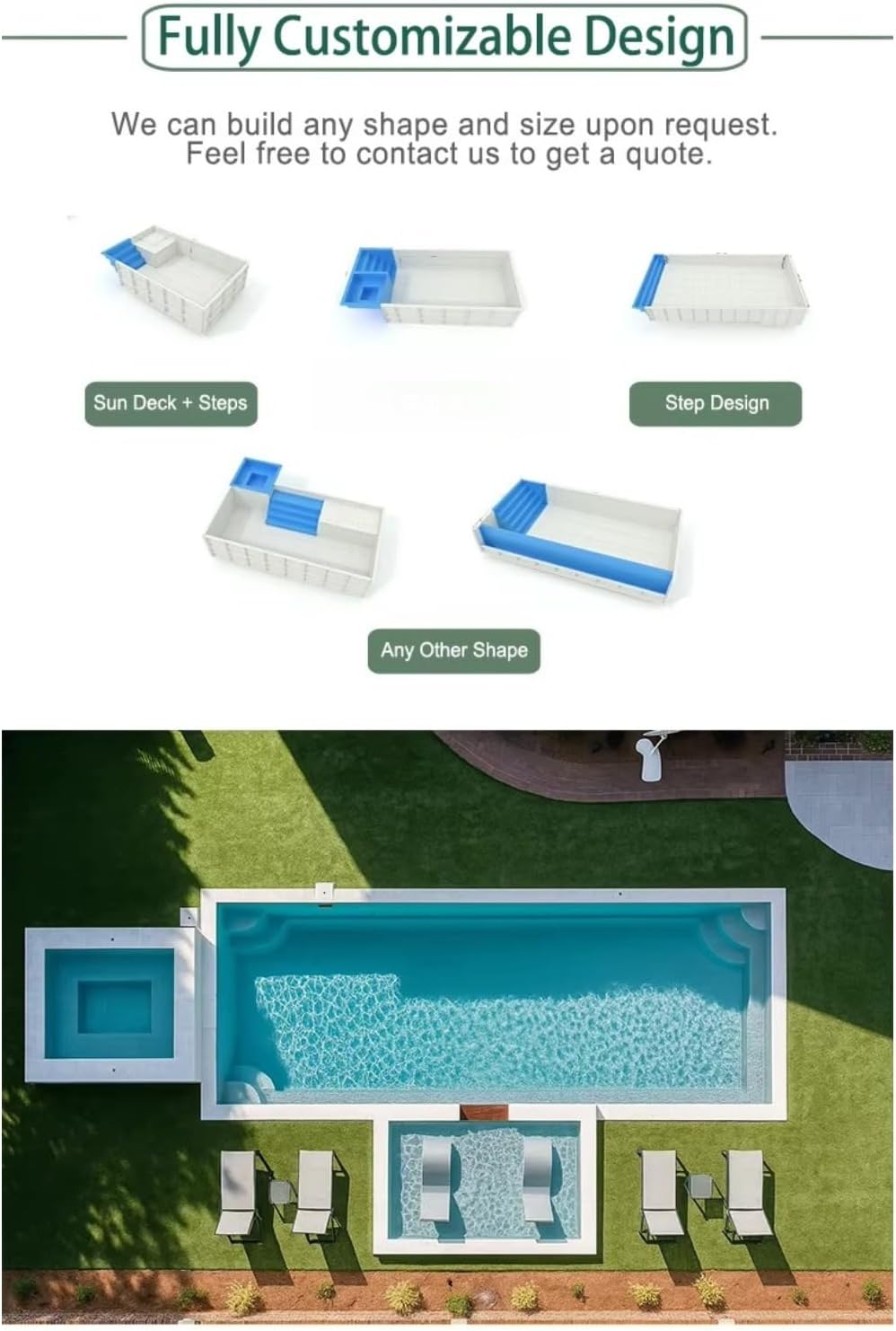 Outdoor Underground Pool Acrylic Outdoor Pool Versatile Swimming Pool for Above Ground