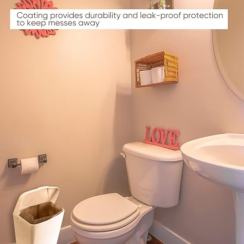 Miniatura 6 de Bolsa de papel kraft encerada para higiene femenina, para baño de negocios, dispensadores personales de 7.5 x 10 pulgadas, bolsas de papel para