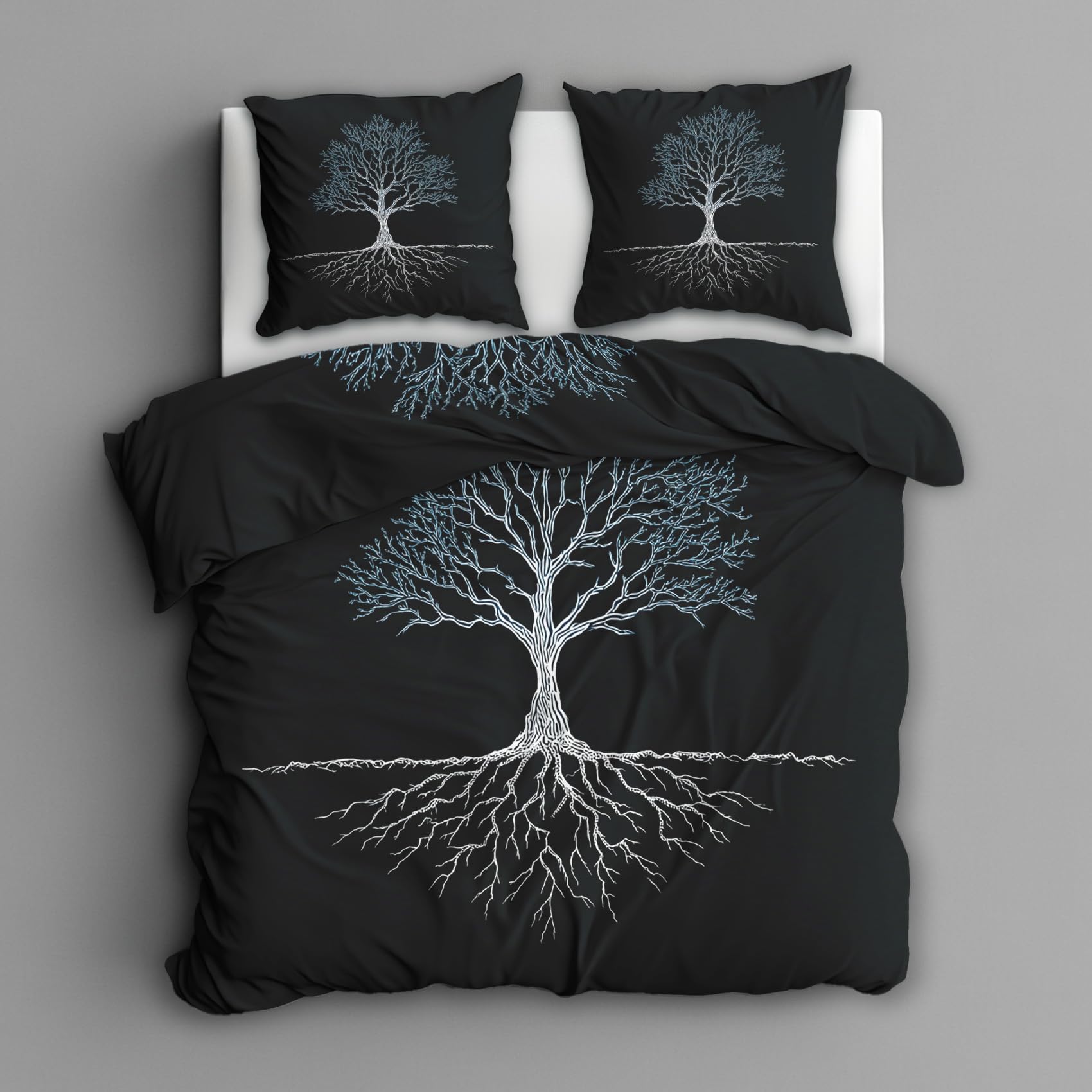 Housse de couette 220x240 arbre de vie zippée pour en finir avec les boutons