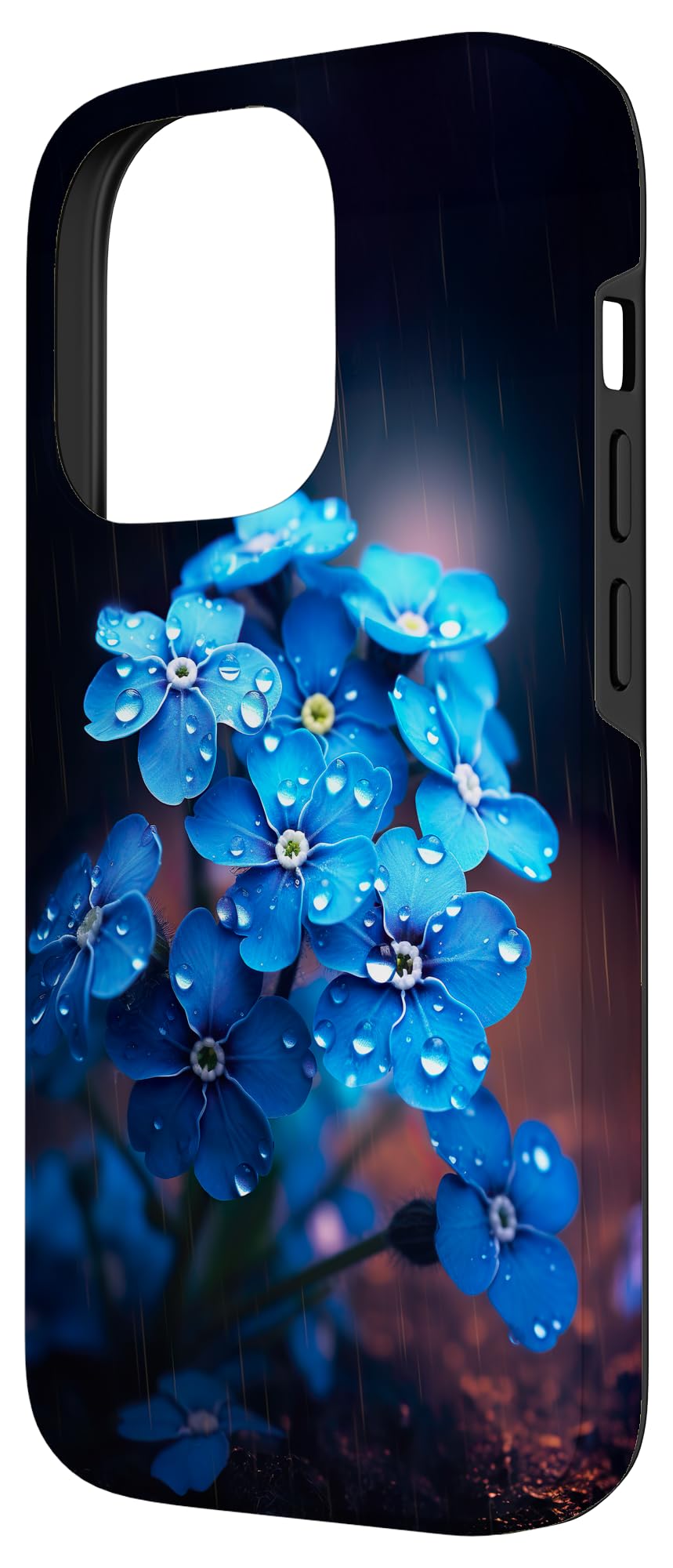Elegant Forget me not flower in Rain Case for iPhone 14 Pro - Image 2