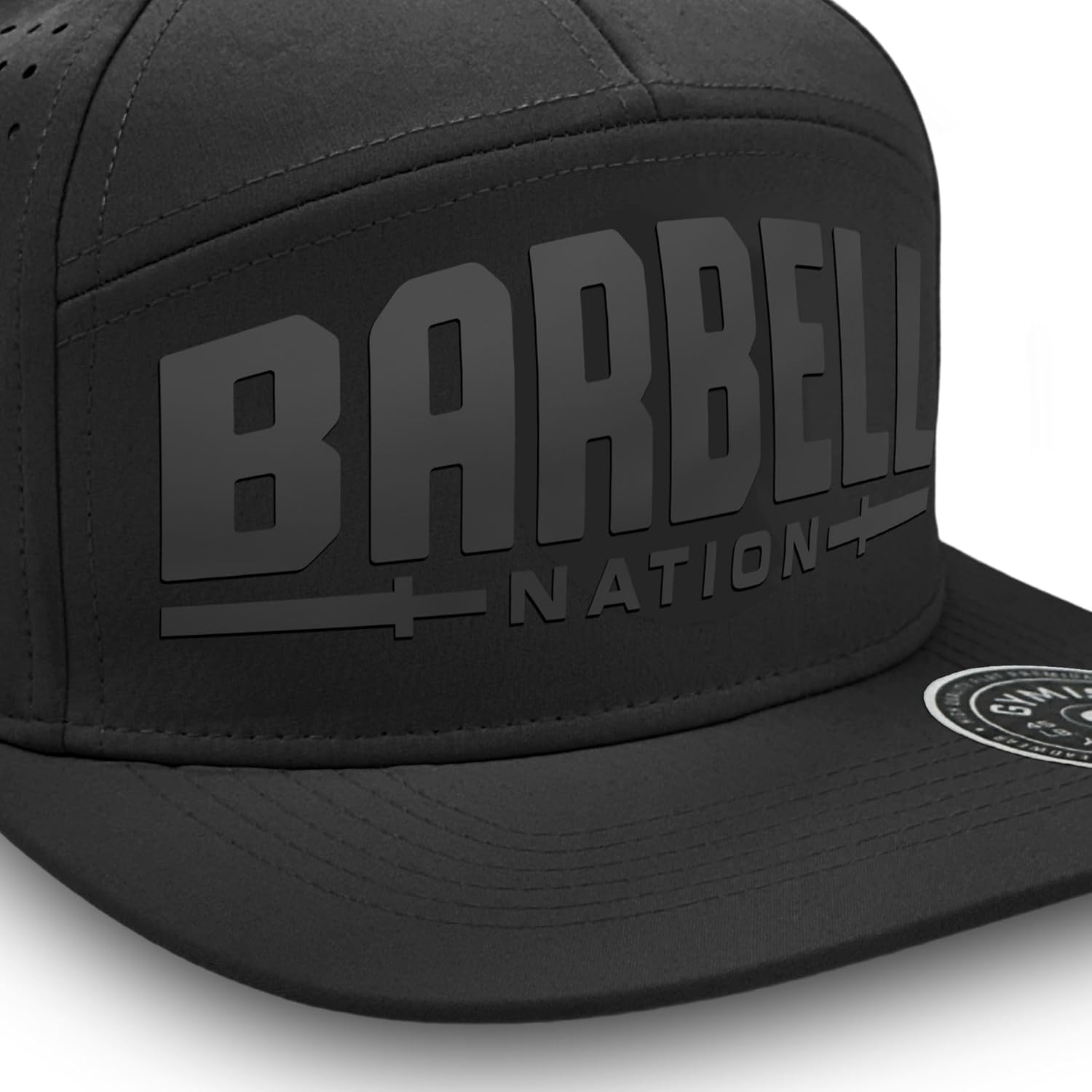 Barbell Nation Workout Hat for Men Classic 7 Panel Laser Vented Snapback Hat Mens Gifts