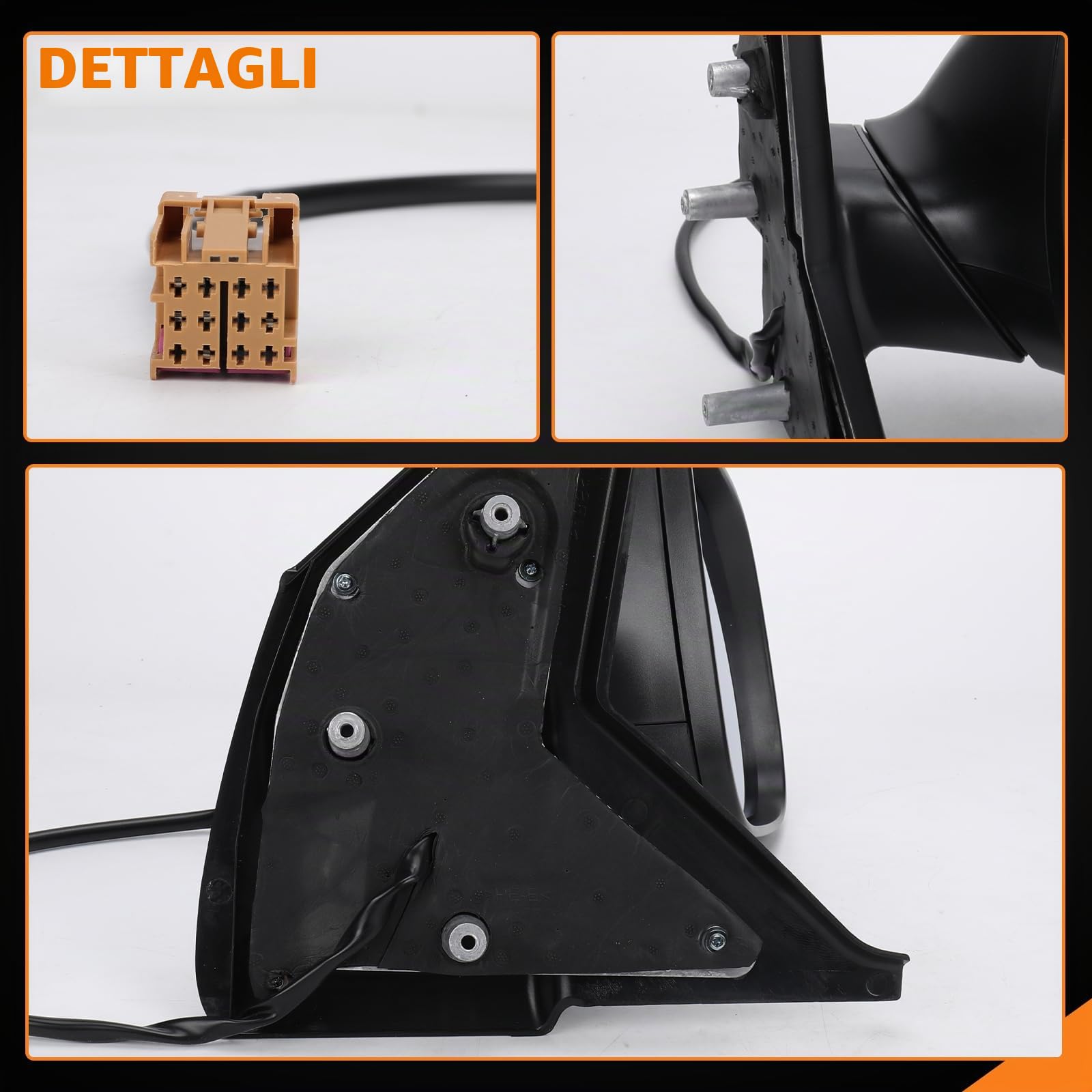 Specchietto retrovisore esterno destro di ricambio per VW T5 Transporter 2010-2014 elettrico Kit completo con vetro