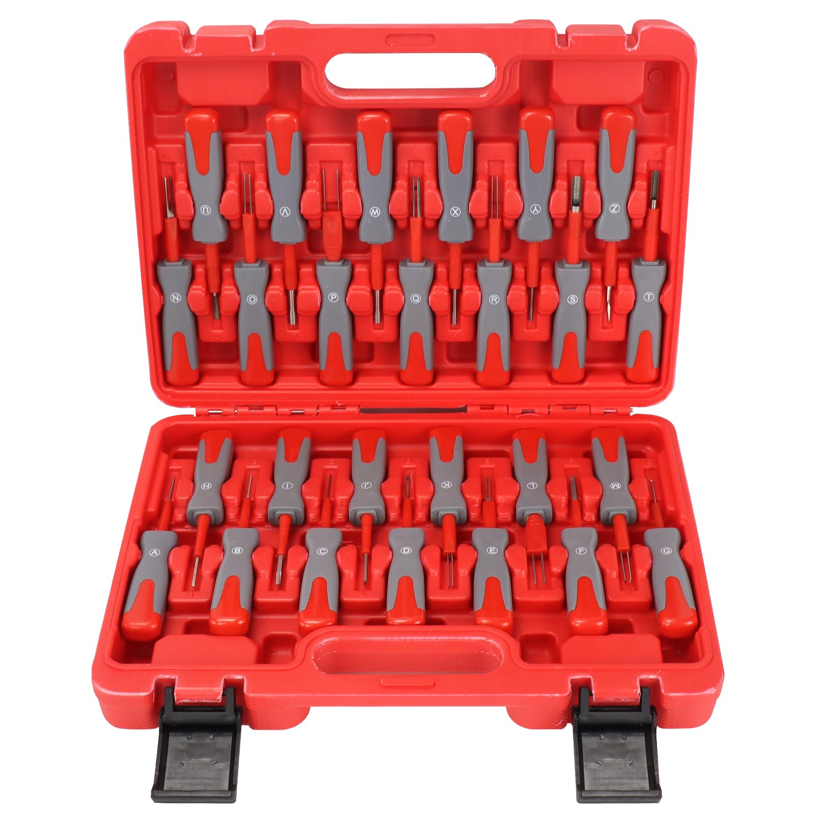 26 Pcs Terminal Removal Tool Kit, Wire Harness Depinning Set, Red