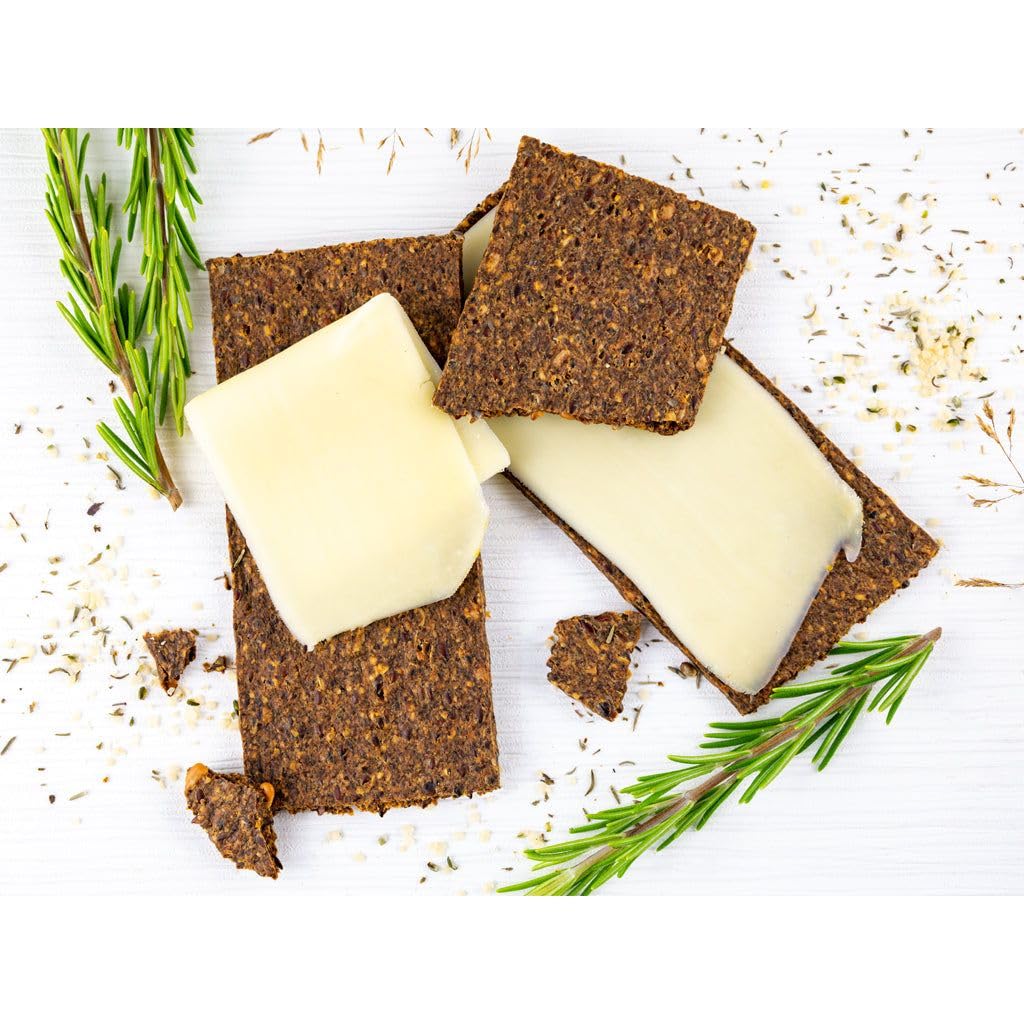 Keto Knäckebrot Knäcke No66 - Hanf & Kräuter - Lower Carb Knusperbrot ohne Zucker & Kohlenhydrate - High Protein Cracker für ketogene Ernährung - Low Carb Keto Snack - 190g - 5er Pack (insg. ca. 950g)