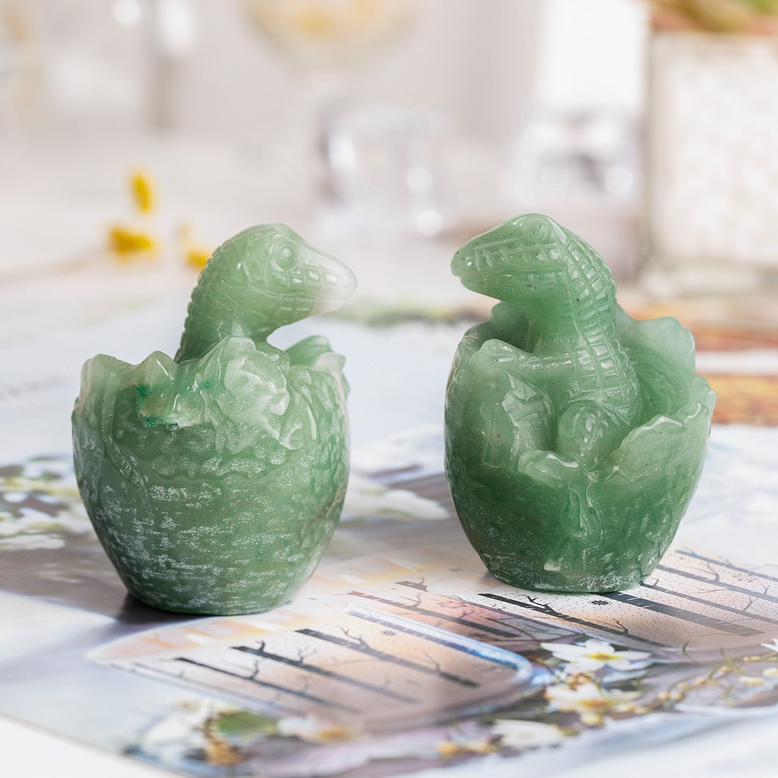 KYEYGWO Crystal Dinosaur Egg Hatchling Figurine - Image 3
