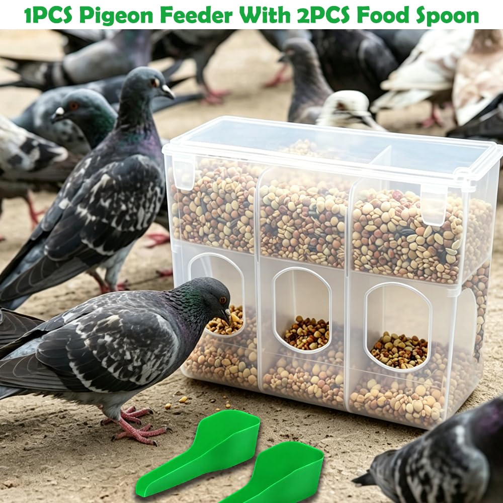 Mangeoire automatique en plastique pour pigeons, distributeur d'eau sans désordre à suspendre pour cage à oiseaux, perruches, cailles, oiseaux, poulet (design à 3 trous)