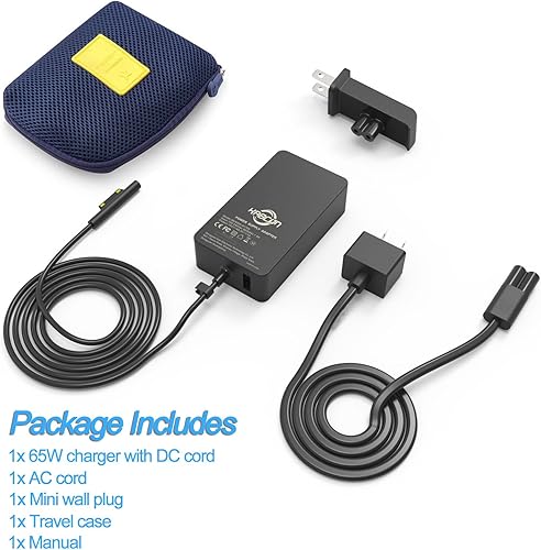 Miniatura 7 de Cargador de portátil Surface Pro de 65 W para Microsoft Surface Pro 10 9 8 7+ X 7 6 5 4 3, Windows Surface Laptop 7 6 5 Studio 4 Go 3 2, Surface Go