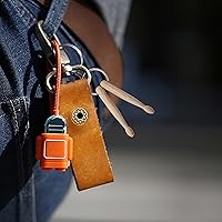 Vista 2 de BQLZR Llavero de madera natural de 3.543 in, 2 baquetas de percusión, llavero de cadena, Madera natural