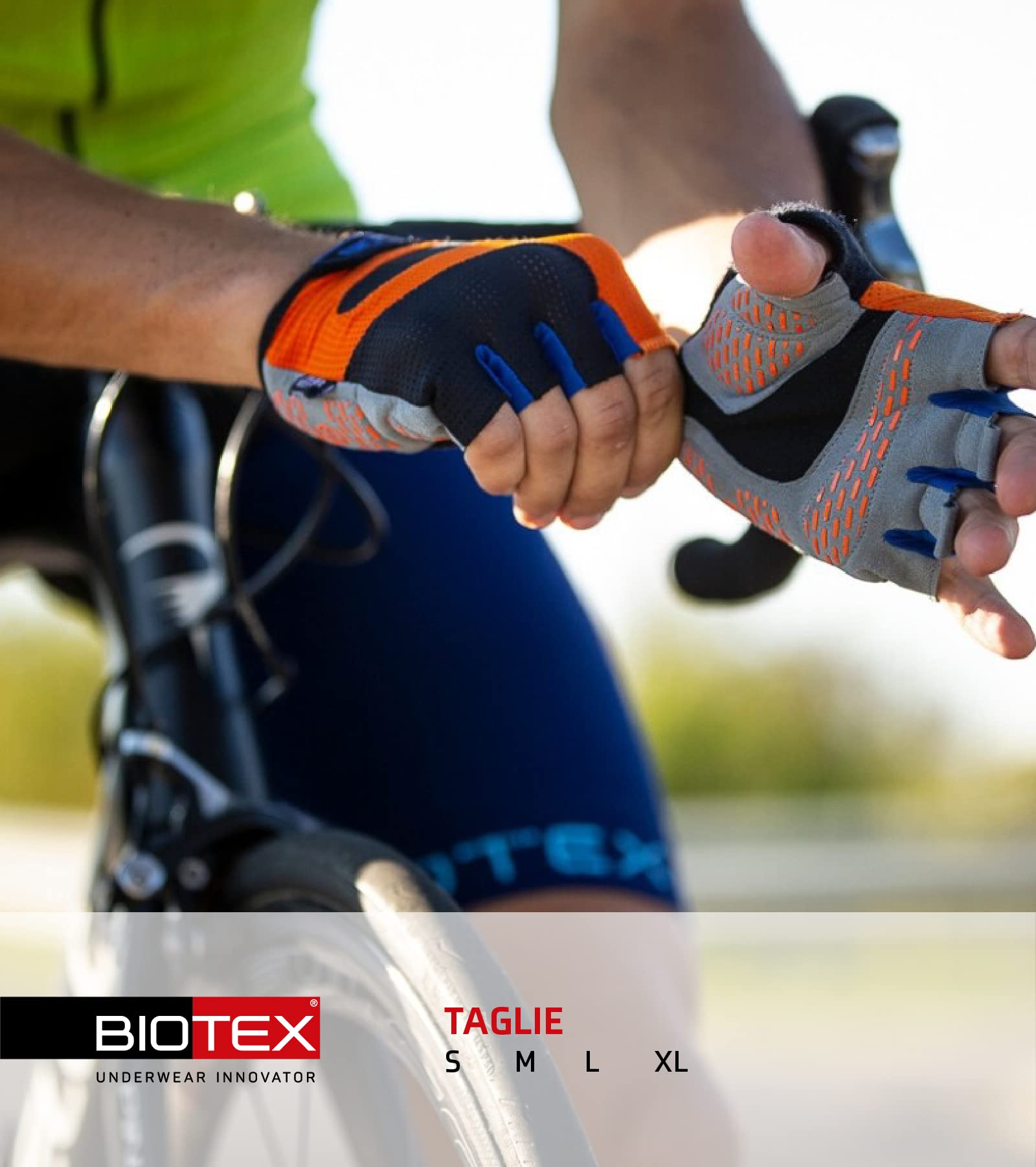 BIOTEX Guanti Freedom a Dita Corte per Bici, Intimo Tecnico Sportivo, ideale per Ciclismo su Strada o MTB