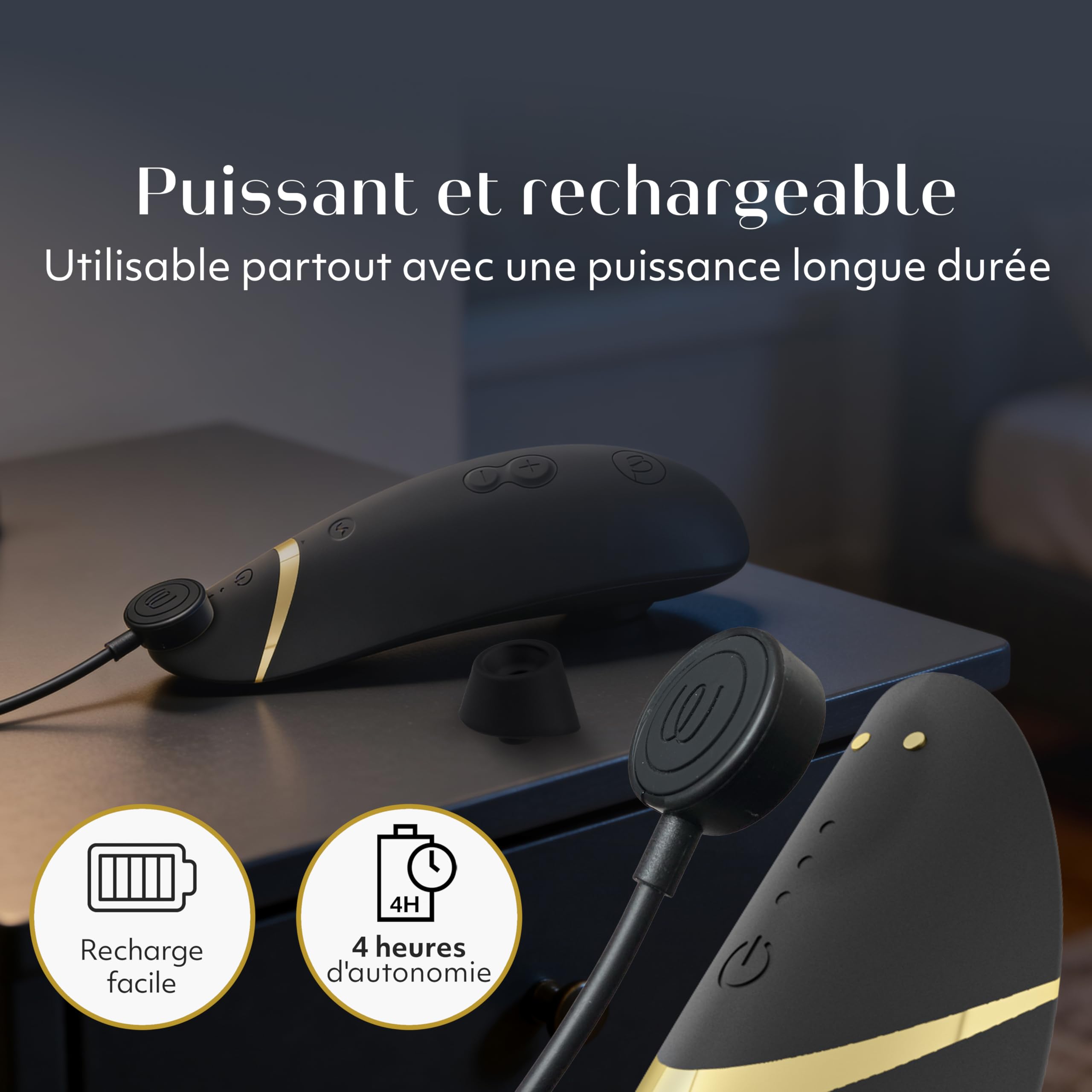 Womanizer Premium 2 Stimulateur clitoridien à succion | Suceur de clitoris Sex Toy avec Autopilot et Smart Silence | 14 niveaux | Silencieux & étanche | Vu dans le film Pour le Plaisir | Noir