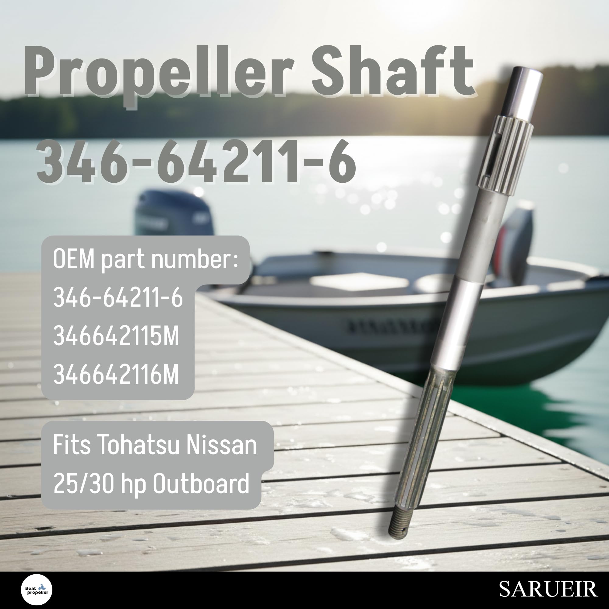 Amazon.com : Asaki 346-64211-6 346642116M Propeller Shaft 