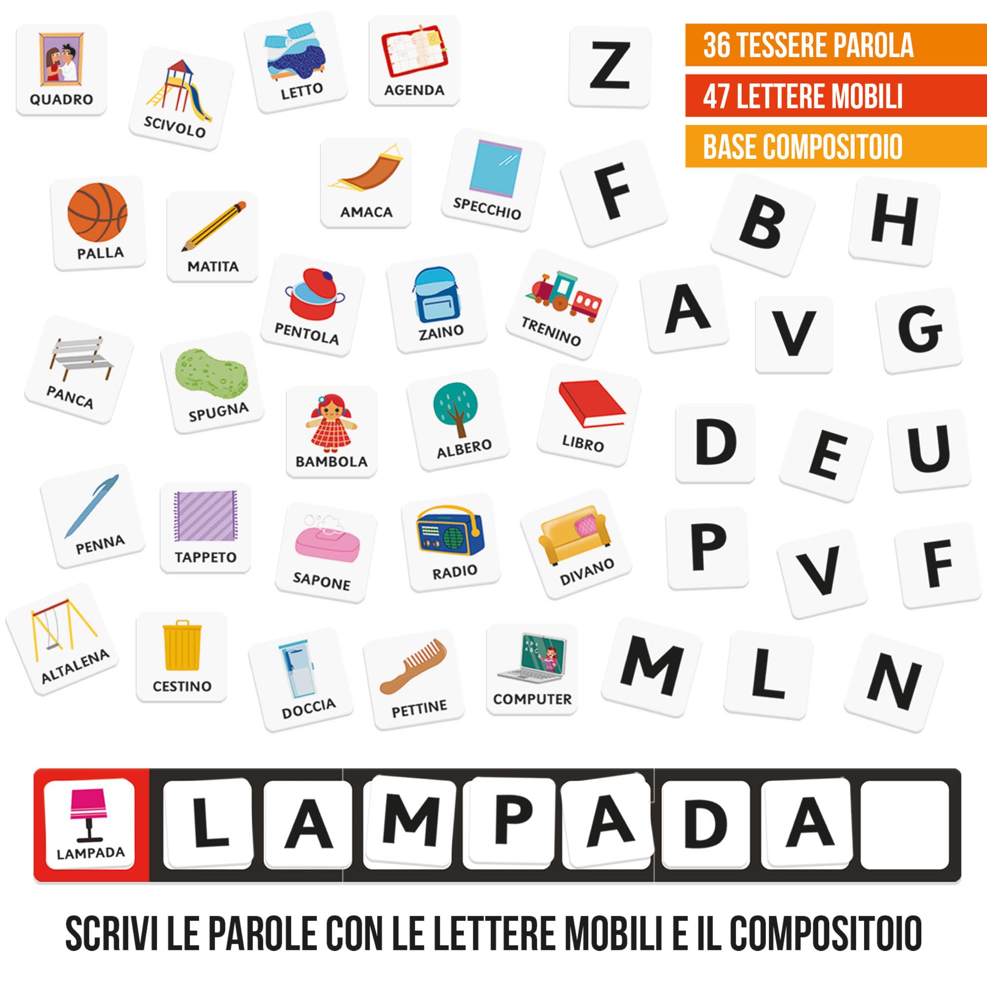 HEADU - Scrivo & Leggo 4.0 Prime PArole - Il primo gioco educativo animato e parlante! Gioco Educativo Per Bambini 3-6 Anni, Made In Italy | IT59940