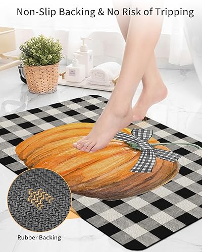 Miniatura 10 de Tapete de baño de Halloween para bañera, antideslizante, de secado rápido y absorbente, tierra de diatomeas, cocina, ducha, fregadero, lavable,