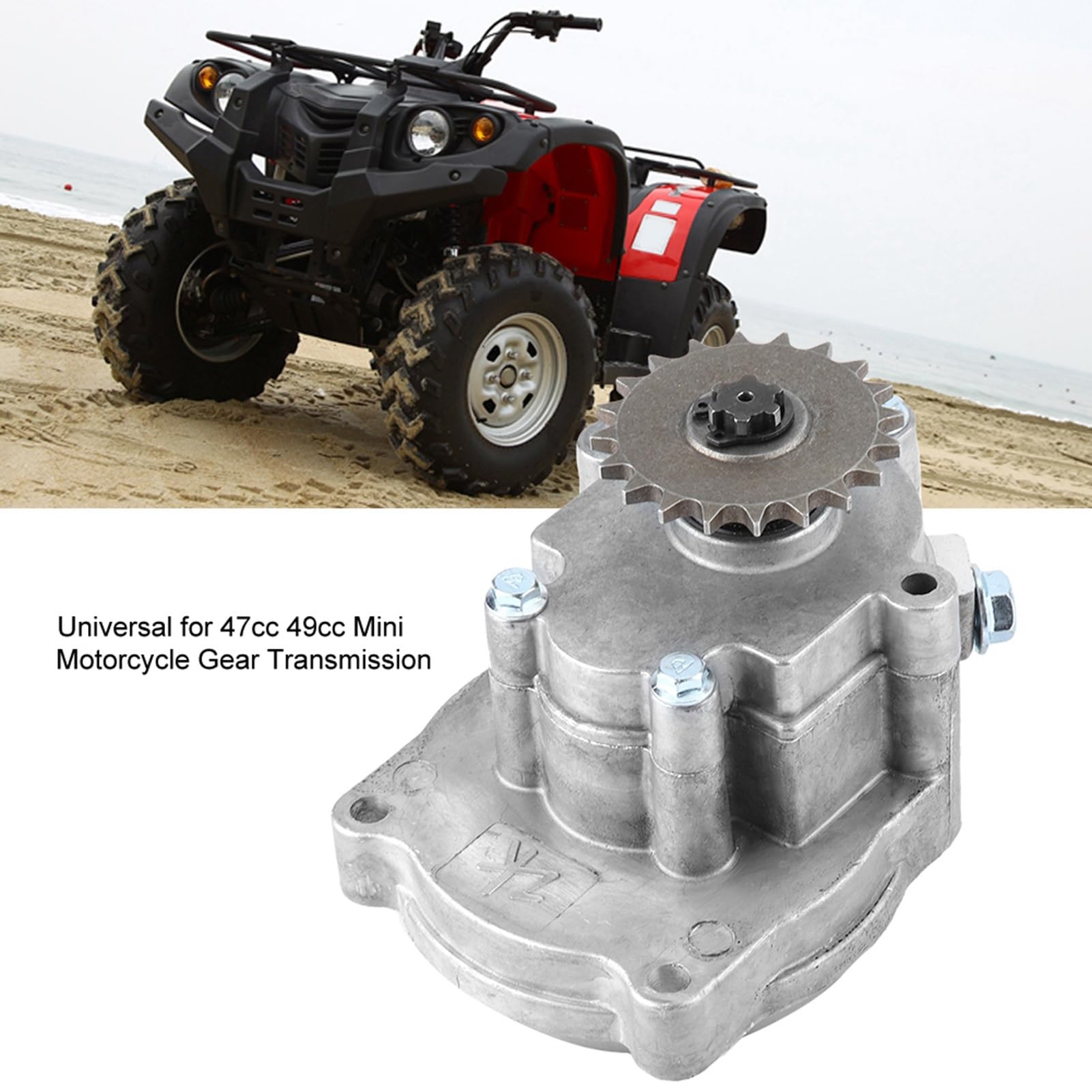 Caja de Engranajes de Transmisión de Motocicleta, Caja de Engranajes de Transmisión ATV, Caja de Transmisión de Reducción de Engranajes para Motor Mini ATV 20T 43-49 de 2 TIEMPOS