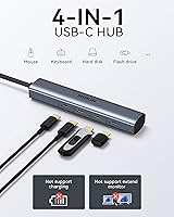Vista 2 de Concentrador USB C, divisor USB C de 10 Gbps para laptop, 4 puertos USB C a USB C Hub adaptador multipuerto para MacBook ProAir, iPad, teléfono