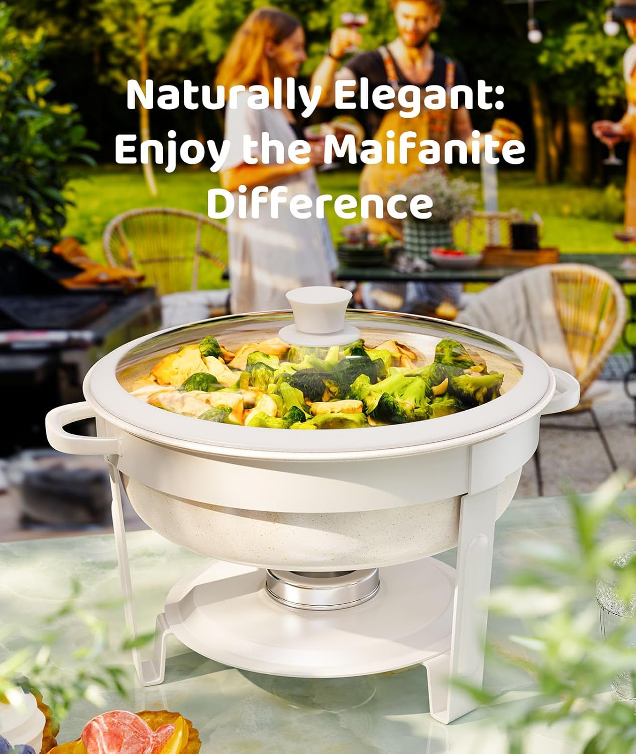 4-Pack Maifanite Chafing Dishes: Non-Stick Buffet Warmers 7 71t1SeXj2DL. AC SL1500