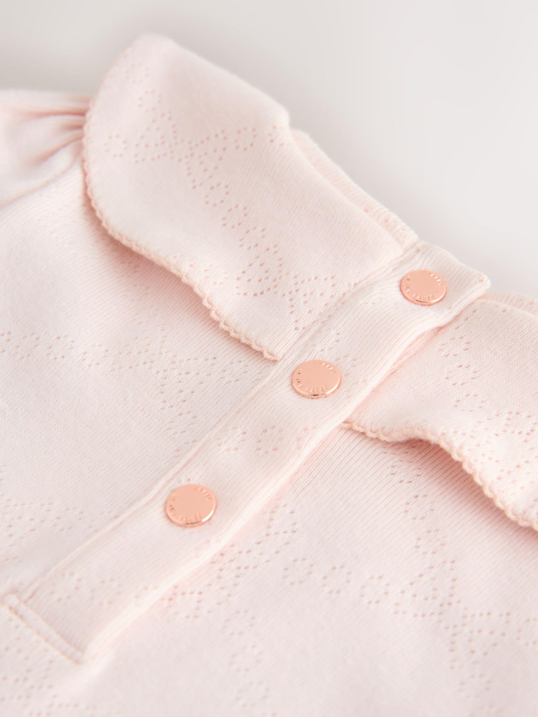 Baby Mädchen Bodysuit mit Lochstickerei mit Schleife und Leggings im 2er-Set