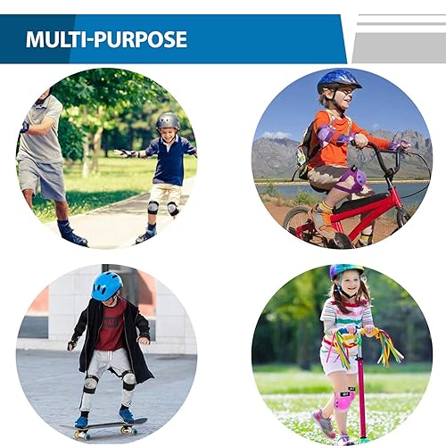 Miniatura 5 de CKE Rodilleras para niños y jóvenes para coderas y rodilleras para niños pequeños, conjunto de equipo de protección para niños y niñas con