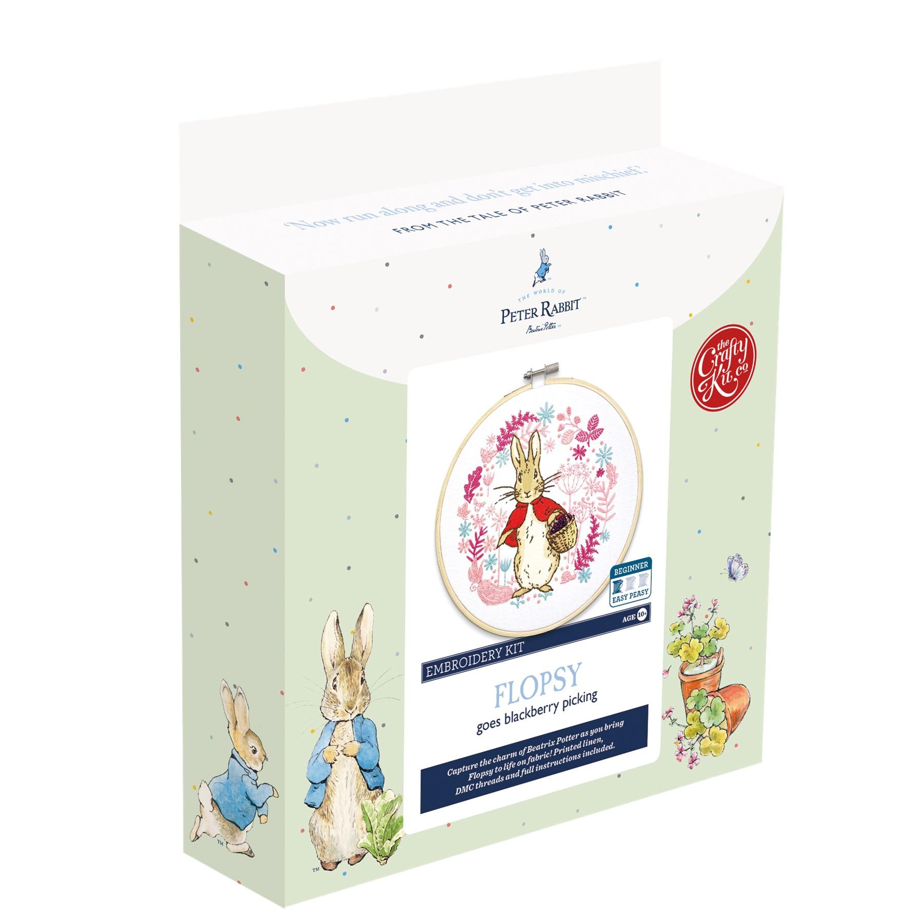 The Crafty Kit Co Flopsy Bunny goes BlackBerry Picking Embroidery Kit