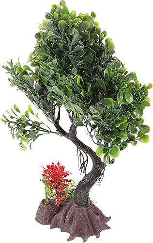 POPETPOP Plantas de acuario Árbol de plástico artificial para el hogar y la oficina Acuario Simulación Plantas hidropónicas de plástico
