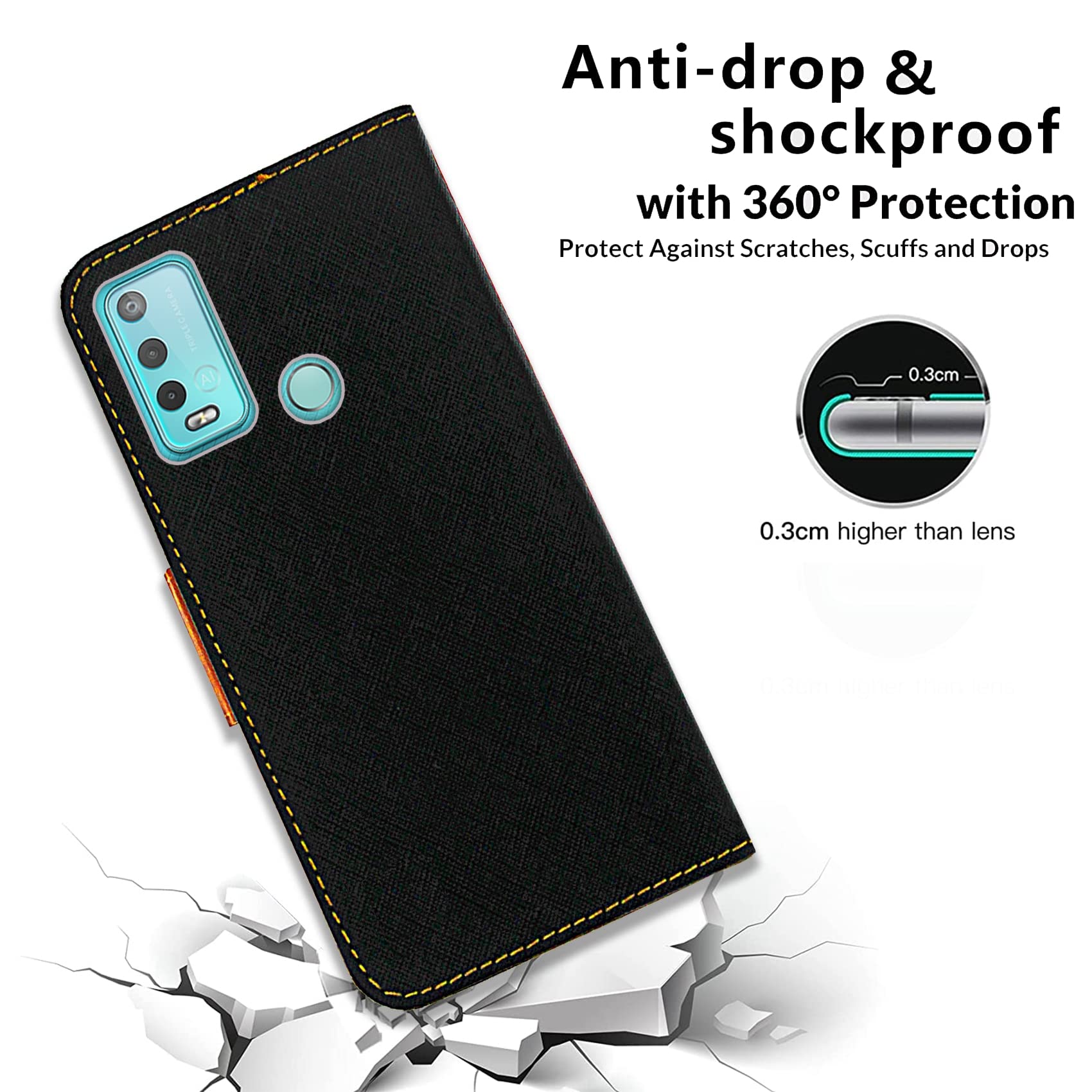 Lankashin Portafoglio In Vera Pelle Per Wiko Power U30 – Custodia Con Slot E Chiusura Magnetica (Marrone) - 2