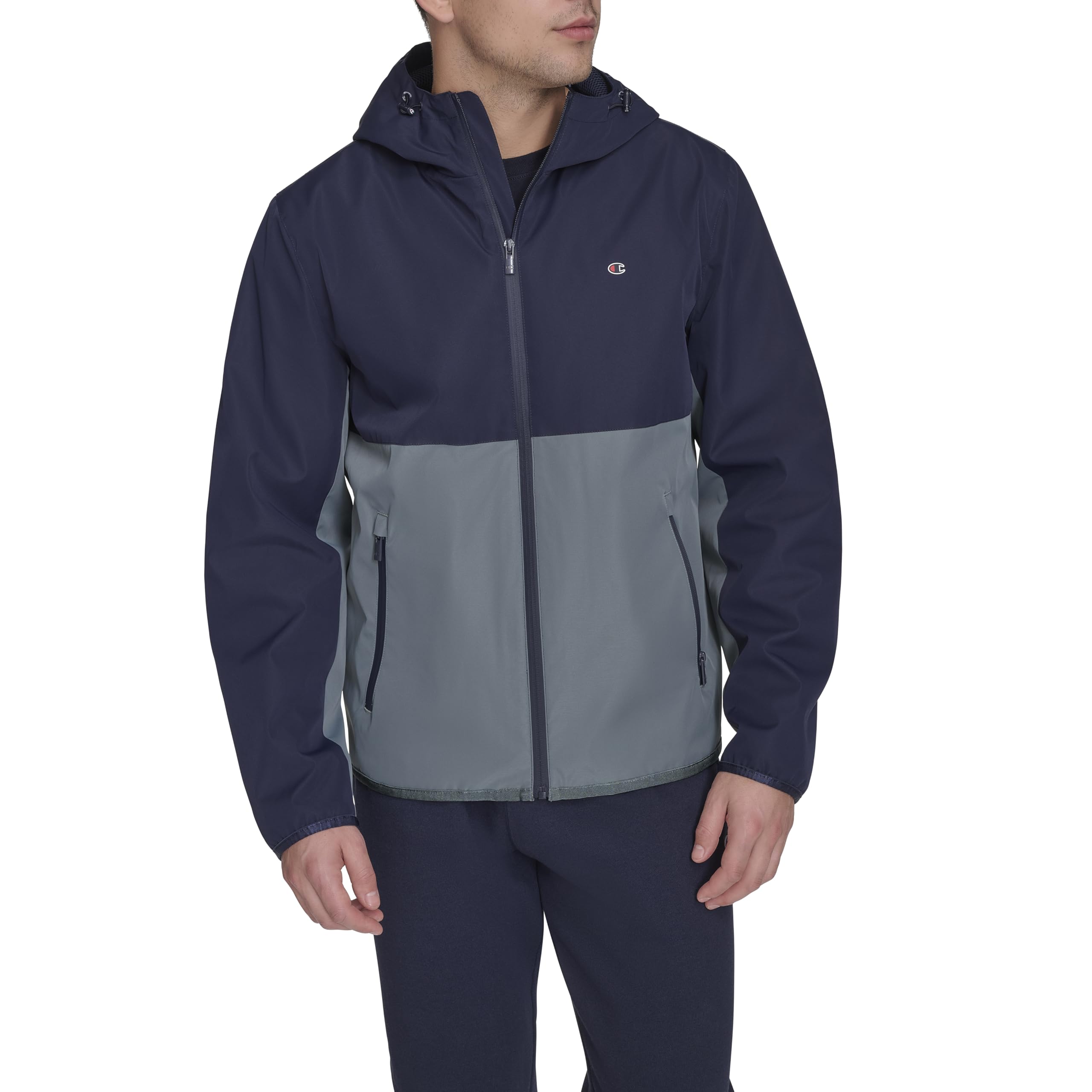 Chaqueta impermeable evita calar viento lluvia con capucha ajustable 8