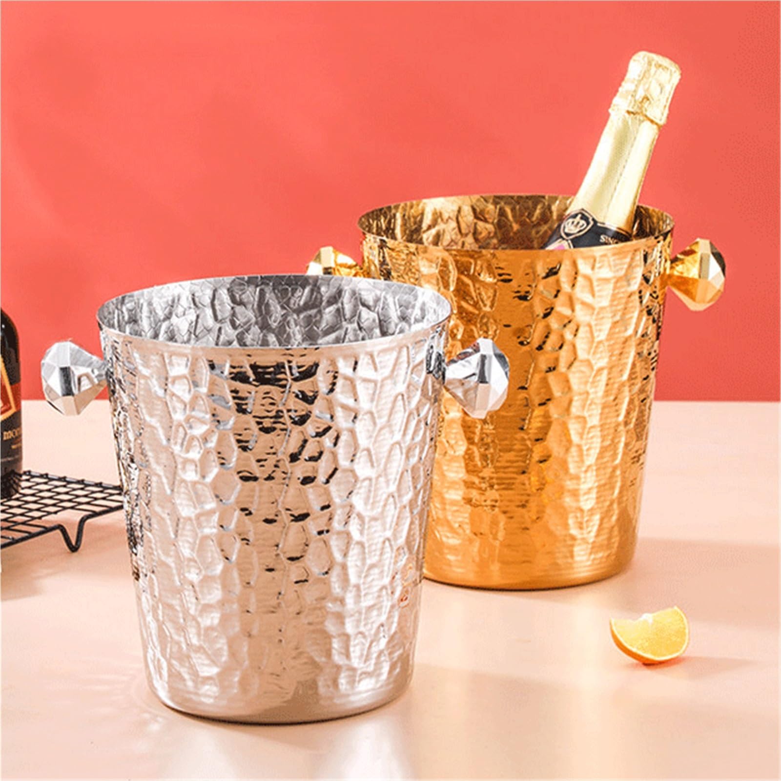 Cubiteras El Cubo de Hielo es Perfecto for Fiestas, campamentos o cenas(Silver)