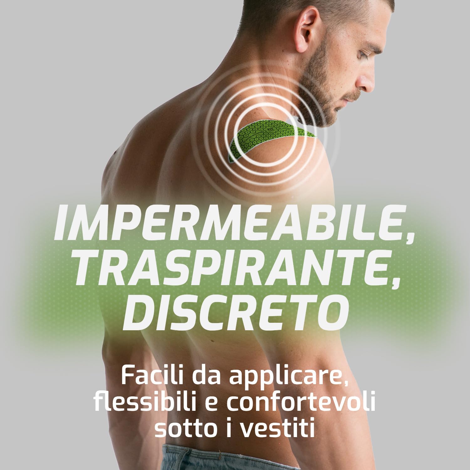 FIT Therapy – Cerotti Antidolorifici e Antinfiammatori Spalla - Per Dolore Muscolare, Artrite, Tendinite, Borsite, Artrosi – NON SCALDA, Impermeabile, Senza Farmaci, Dura 5 Giorni (10 Cerotti)