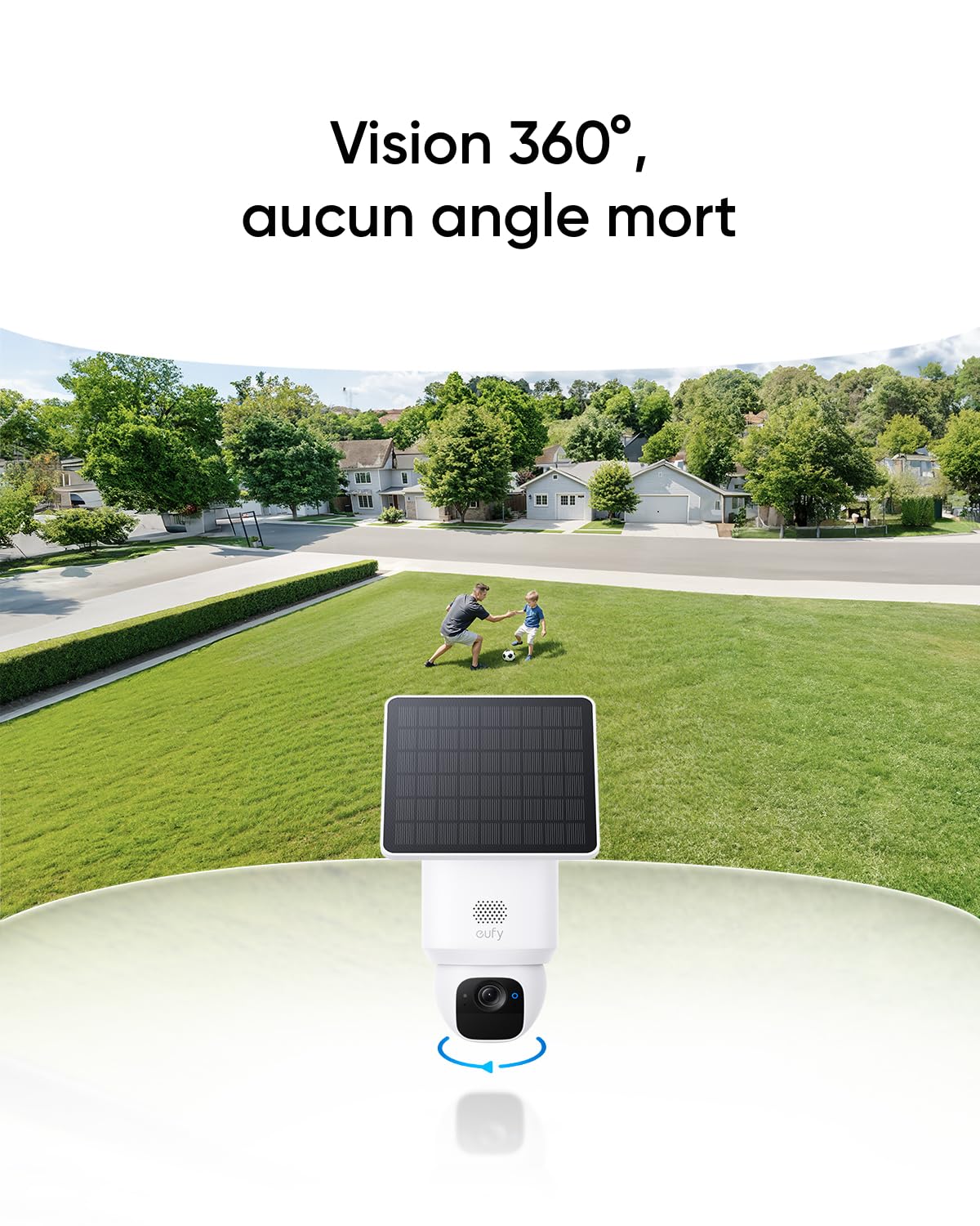 eufy SoloCam E30 | Caméra surveillance wifi extérieure sans fil, rotation 360°, suivi IA, 2K, sans frais mensuels, compatible HomeBase S380
