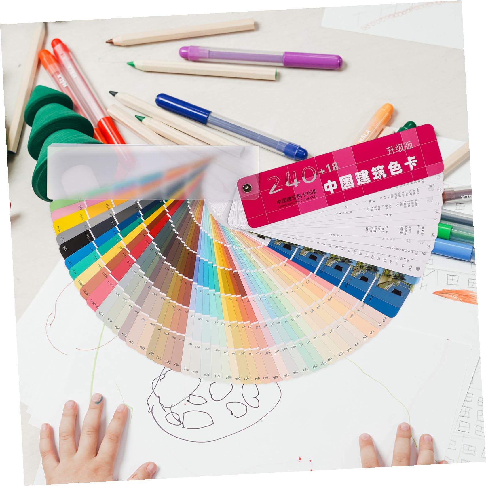 Nuancier Papier Plastique 258 Couleurs Cartes de Couleur Contraste Peinture Architecturale