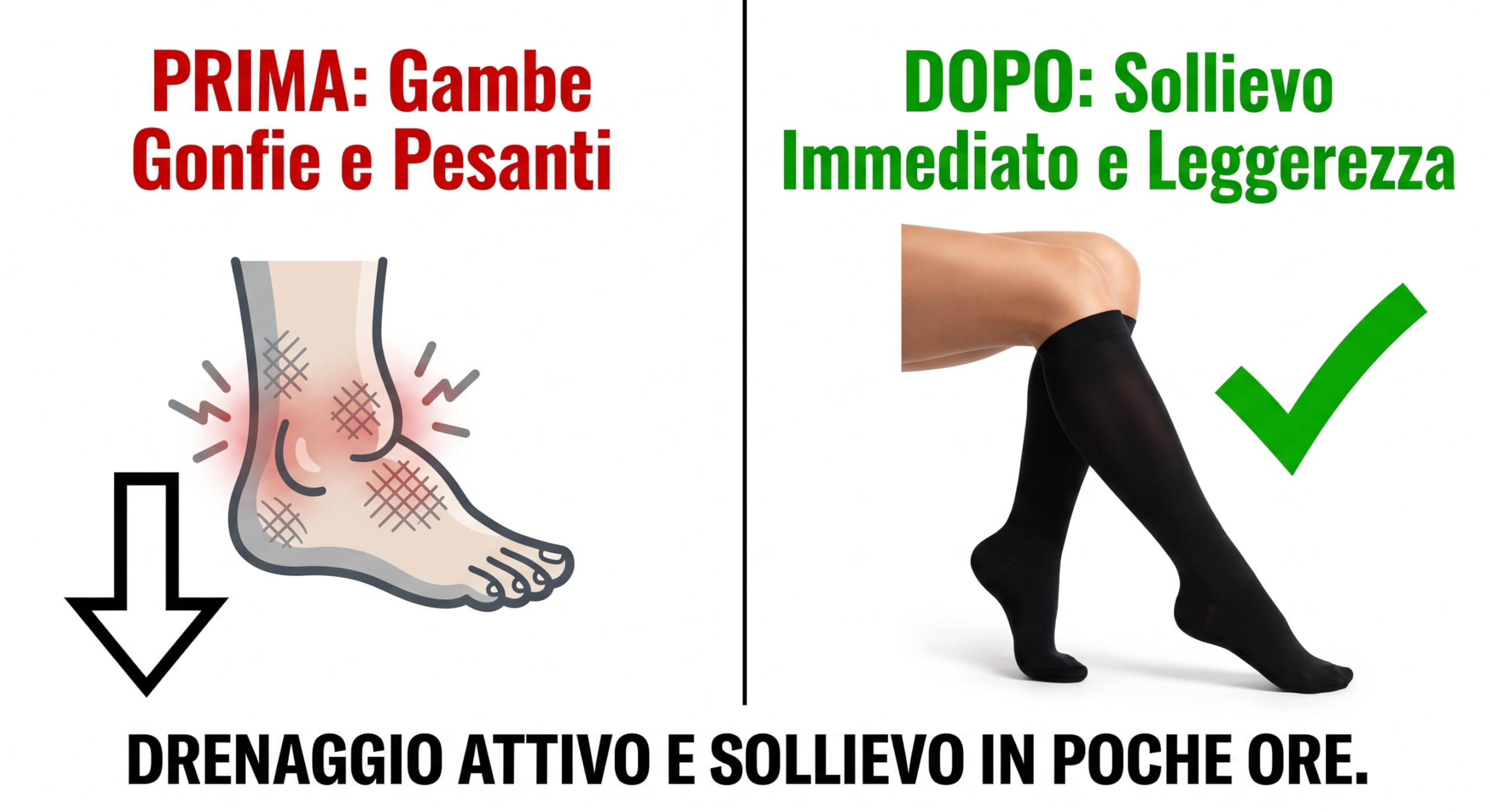 Kit Trattamento 24/7: 2 Paia Gambaletti Compressione Graduata FIR Senior – Tecnologia Infrarossi Bio-Attiva – Sollievo Gambe Gonfie e Pesanti Senza Ricetta – Made in Italy