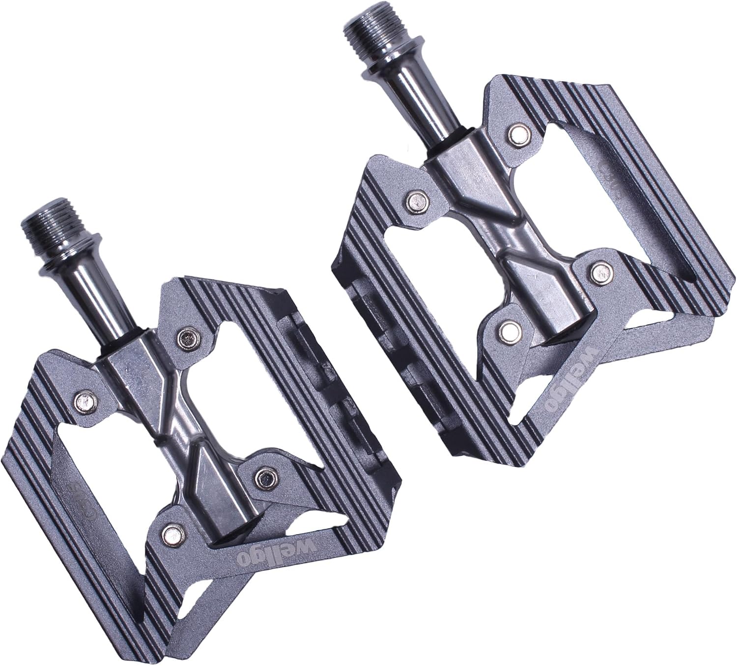 Lightweight Bike Pedals,Waterproof Bicycle Pedals with Aluminum,Universal 9/16 inch Anti-Skid Platform for City Bike,Road Bike,Commuter Bike,MTB,E-Bike,Wellgo C305 Pedals