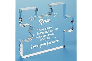 Sentimental Acrylic Plaque Gift for Son from Mom - Heartfelt Present for...