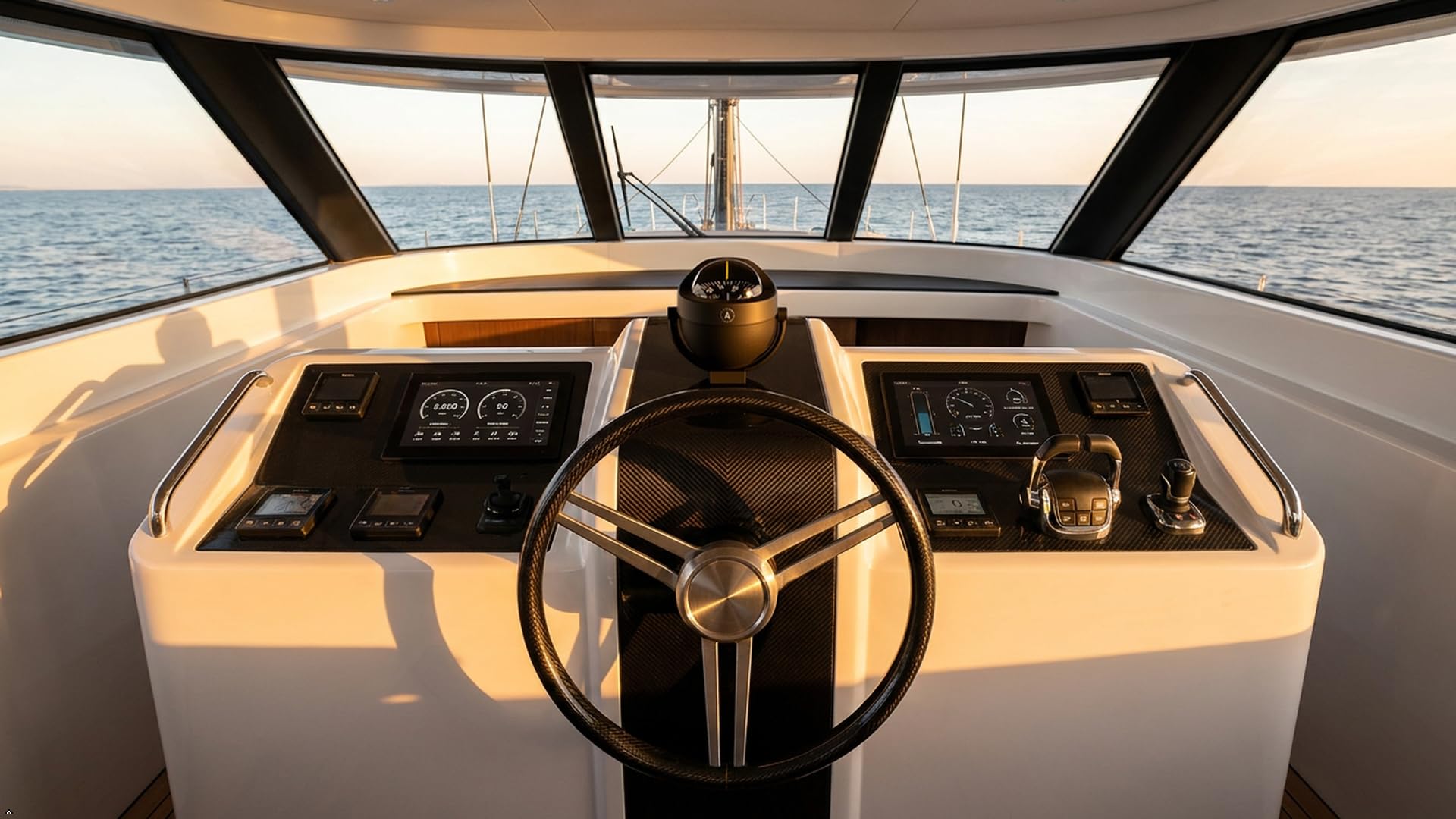 Autonautic - C12-002 - Compas Marin sur Étrier pour Bateaux à Moteur ou à Voile, et Bateaux de Sauvetage - 2080mm (La) x 2080mm (Lo) x 1486mm (H)