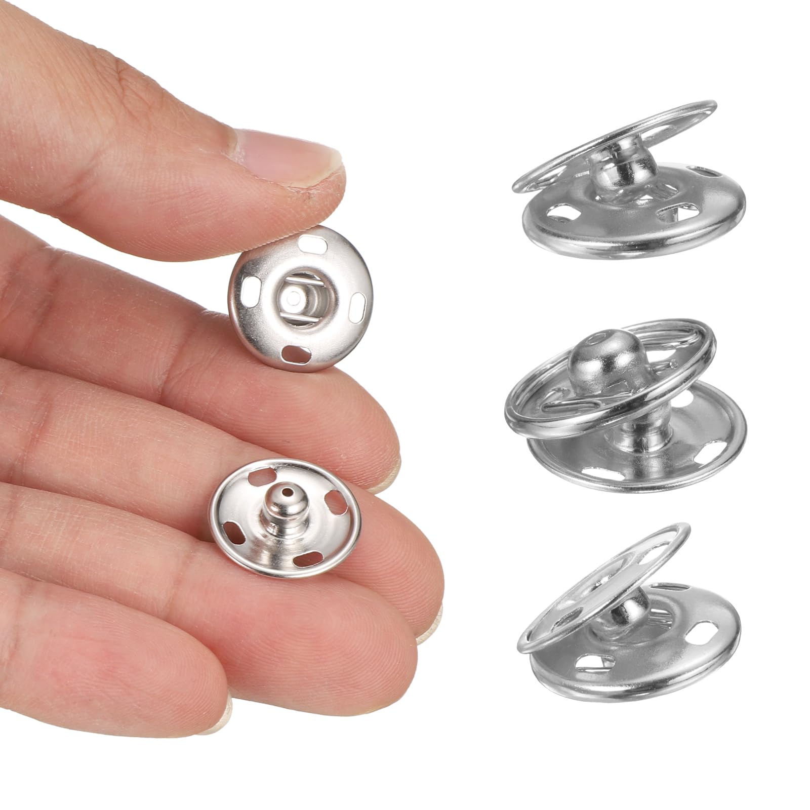 Set di bottoni a pressione con pinze, bottoni a pressione in jersey, accessori da cucito in metallo, bottoni per attrezzi da cucito Jessey Snaps per bricolage in tessuto, borse per vestiti