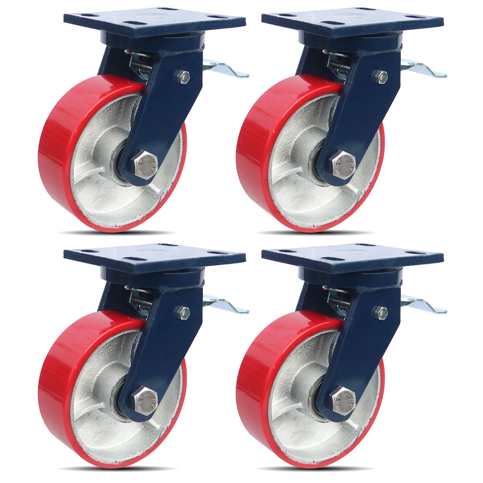 Roulettes pivotantes avec freins 150mm rotation 360 roulettes robustes