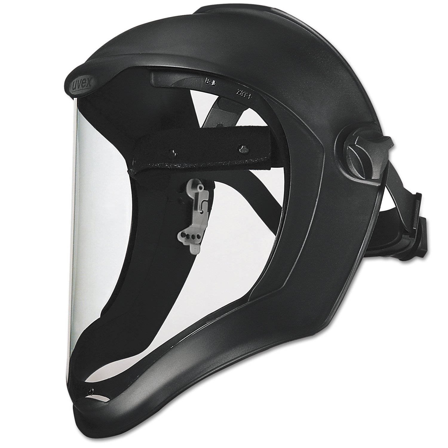 Uvex by Honeywell S8515 Bionic Face Shields, Polycarbonate, Anti-Fog/Hard Coat Visor, Clear/Black Matte