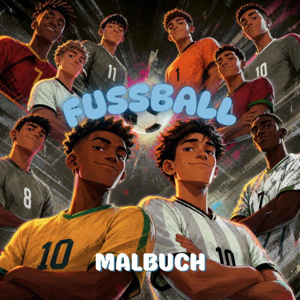Fußball: Ein fantastisches Malbuch für Teenager und Erwachsene mit dynamischen Spielmomenten, Stadionatmosphäre, Torjubel und Fußballleidenschaft