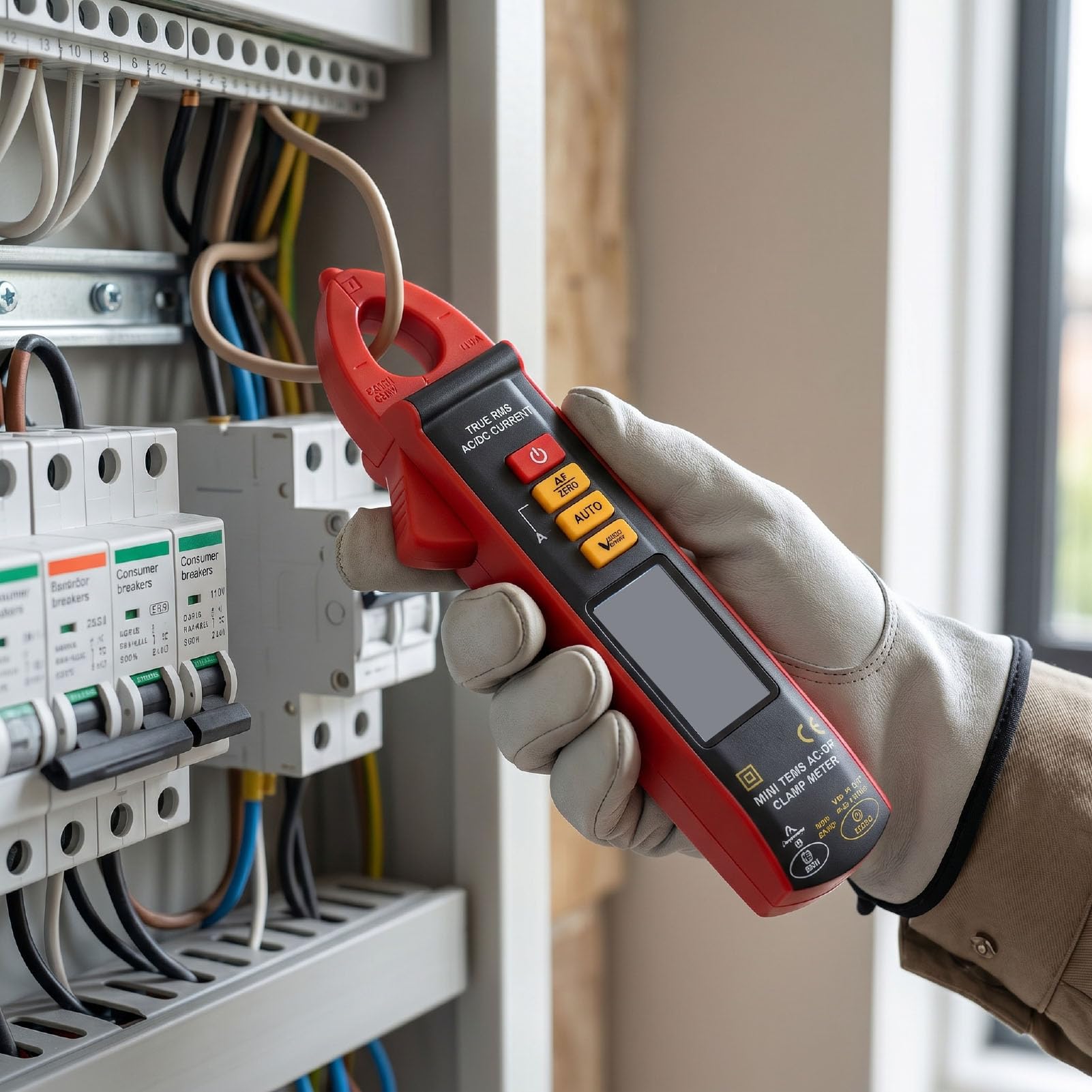 XUMIUZIY Digitaler Stromzangenmesser 6000 Counts AC DC Ampere Tester