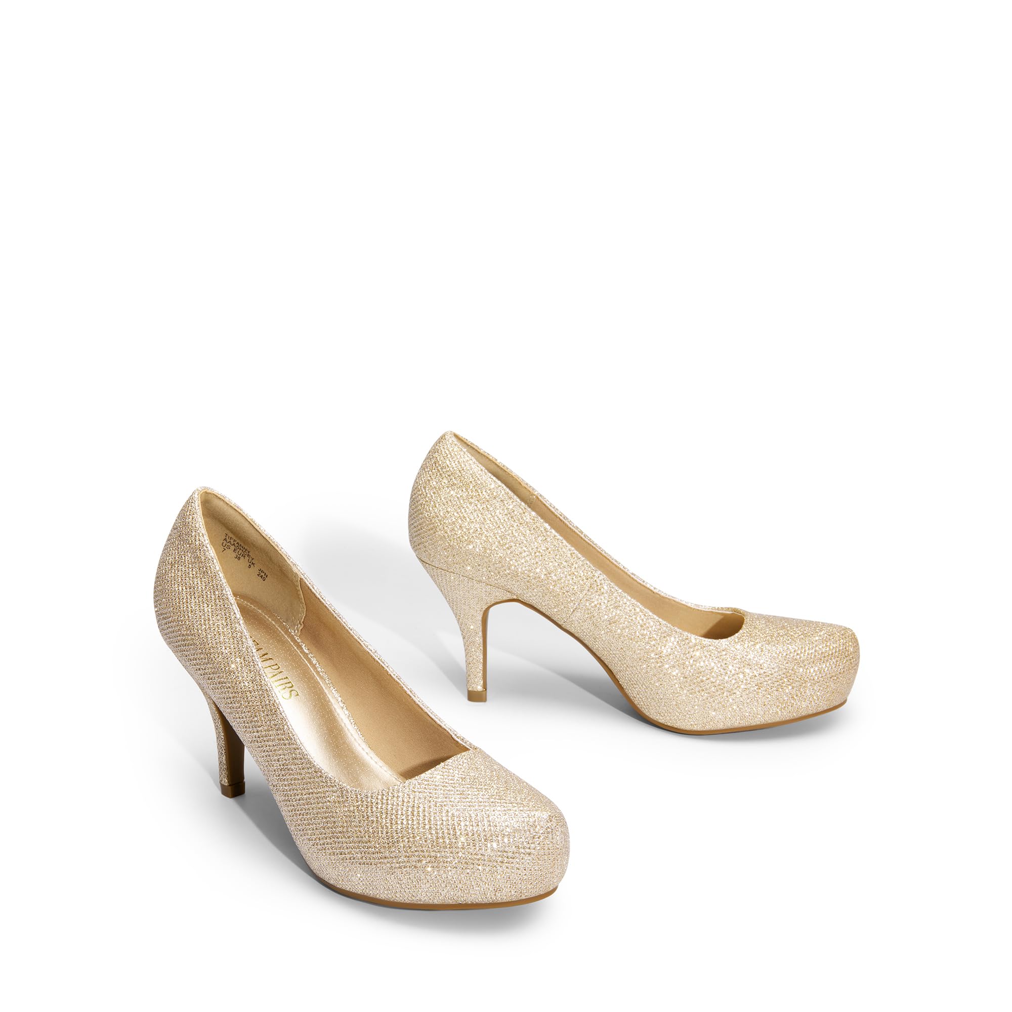 DREAM PAIRS Tiffany Damskie klasyczne, eleganckie, wszechstronne czółenka na platformie, z niskim obcasem