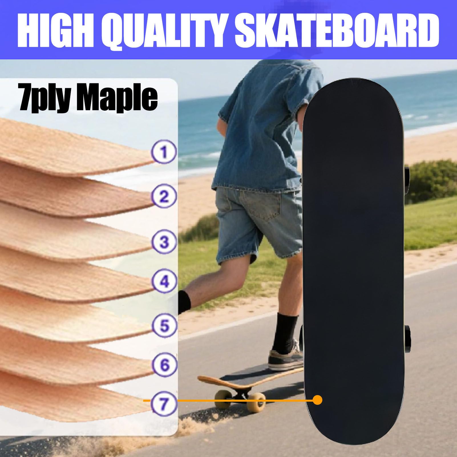 Skateboard éLectrique avec TéLéCommande, Longboard éLectrique De 300 W pour Les Trajets Quotidiens, Autonomie De 15 Km, Skateboard Longboard pour Adultes E
