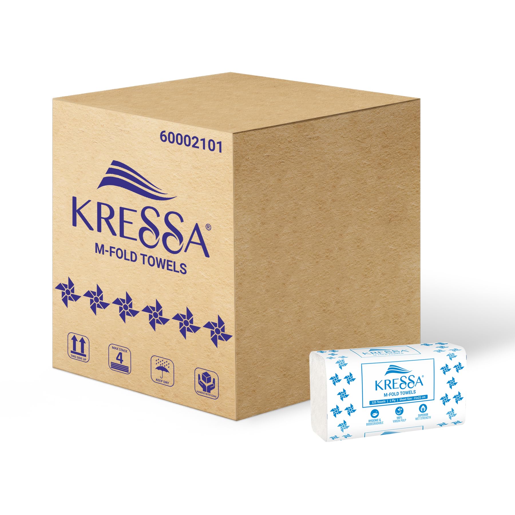 Kressa M Fold Tissue Paper Towels (30 x 125 = 3750 Hand Towels) (Pack Of 30) (B0CSKH1RTR) Amazon Price History, Amazon Price Tracker