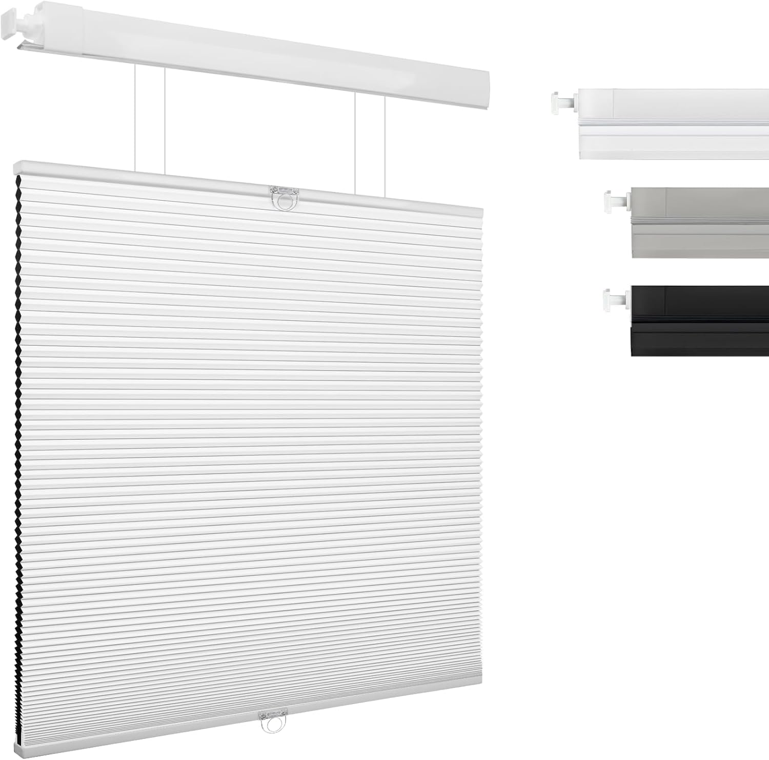 SERLMWNT No Drill Top Down Bottom Up Cellular Shades 23" Wx36 H White