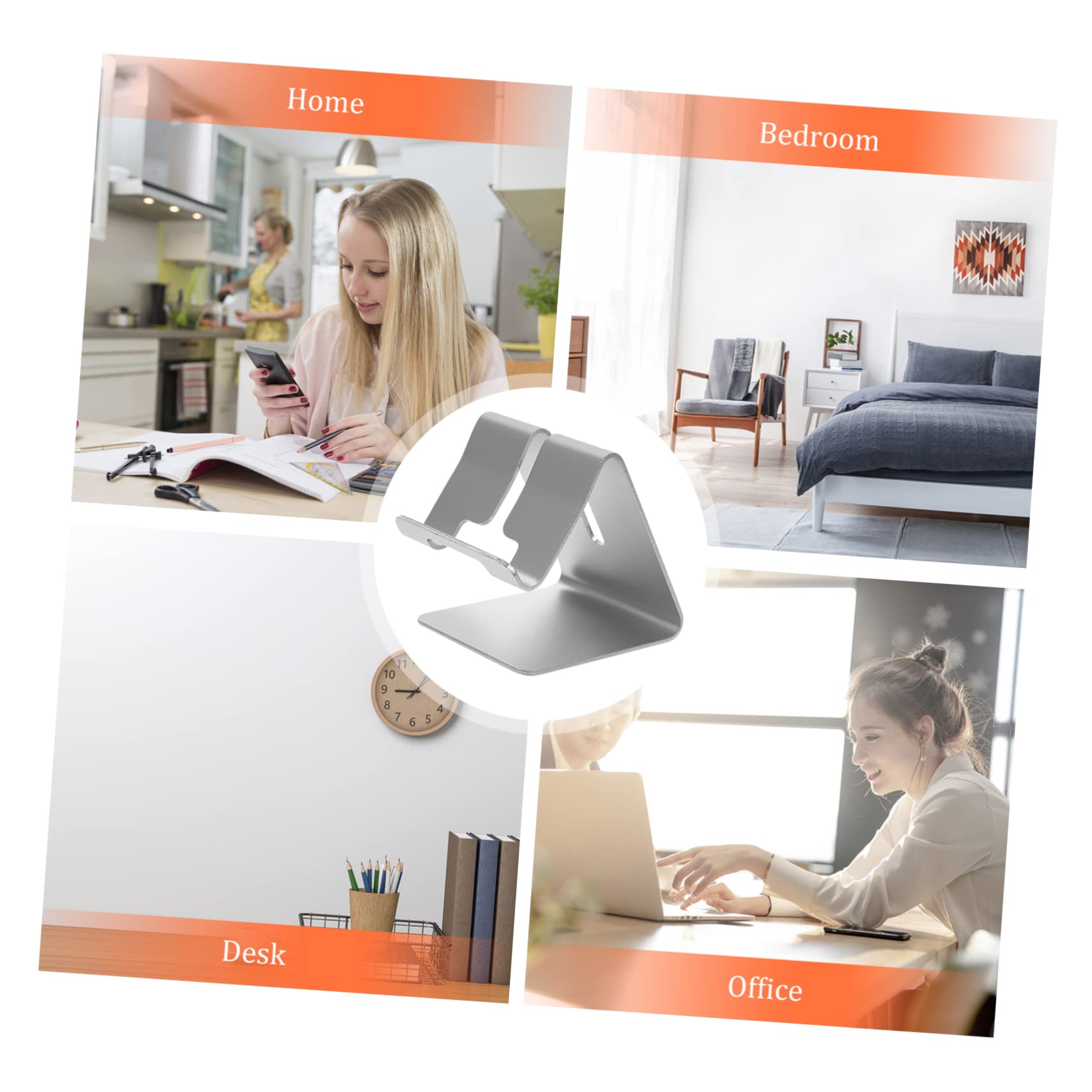 Artibetter 6pezzi Supporto Per Telefono Da Scrivania Lega Di Alluminio Di Design Stabile e Resistente Per Ufficio e Casa Compatibile Con Smartphone e Tablet
