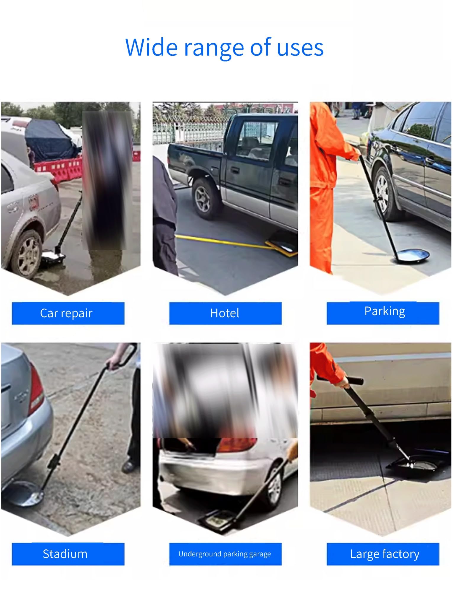Genérico Espejo de inspección Extensible de 16 cm for Controles de Seguridad Debajo del vehículo, Uso Industrial en la construcción automotriz