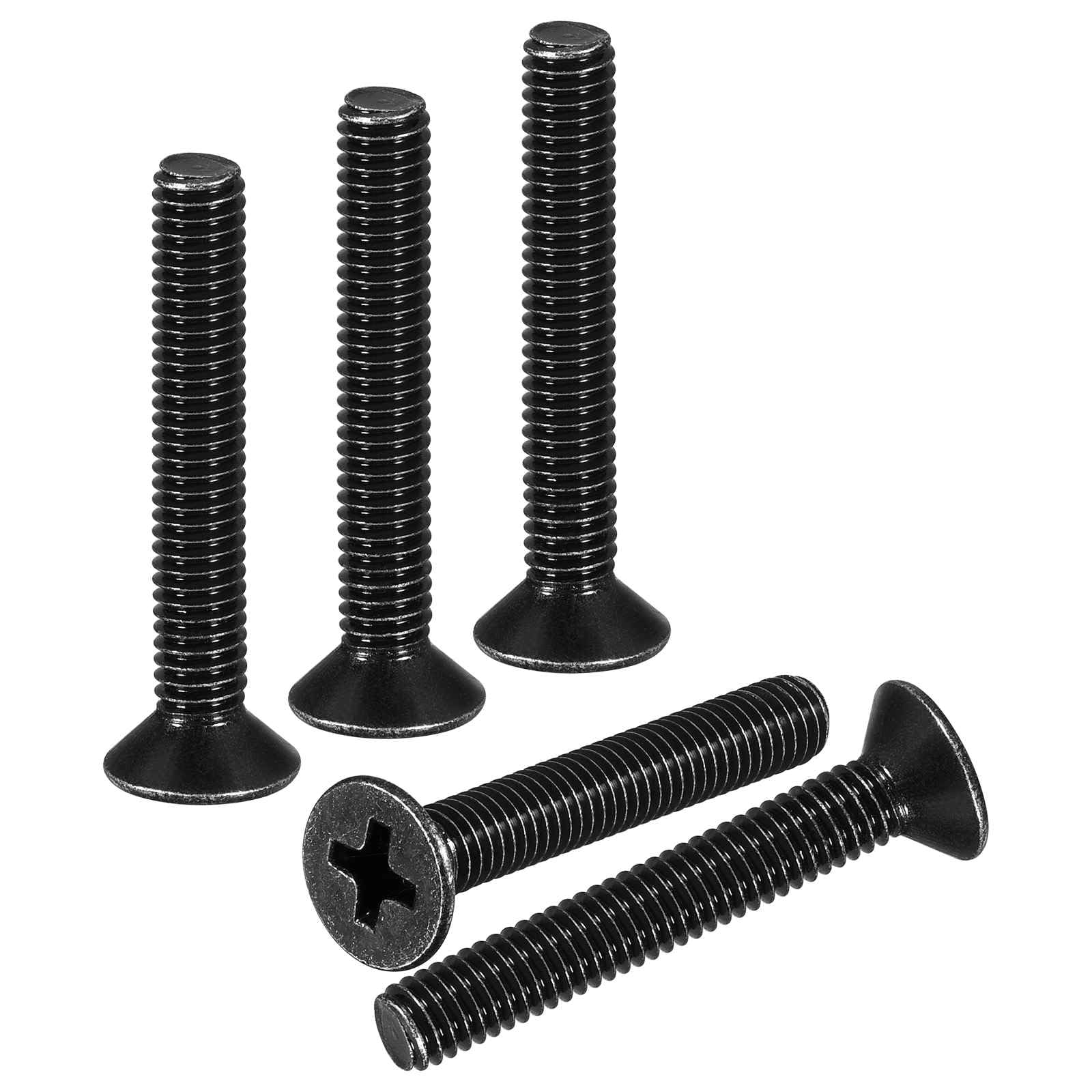 DTGN M3-0.5x18 Flat Head Machine Screws - 100PCS - Good for Electronics and Machinery - 304 Stainless Steel Phillips Countersunk Micro Metric Machine Screw Bolts- Black
